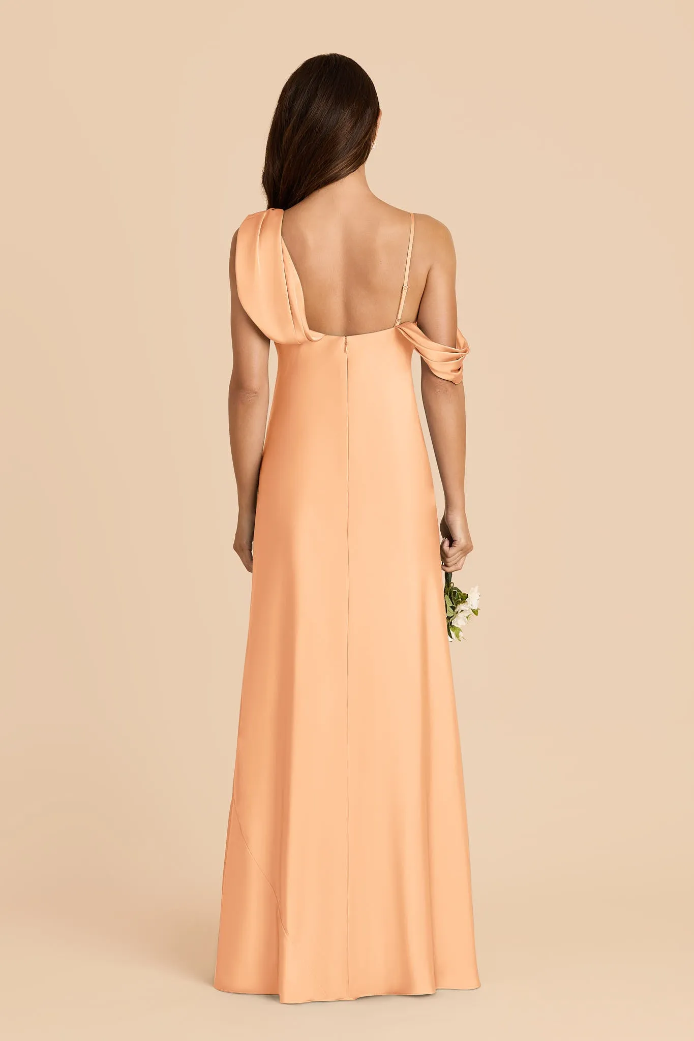 Freya Matte Satin Dress - Peach sold by Birdy Grey product image thumbnail 5