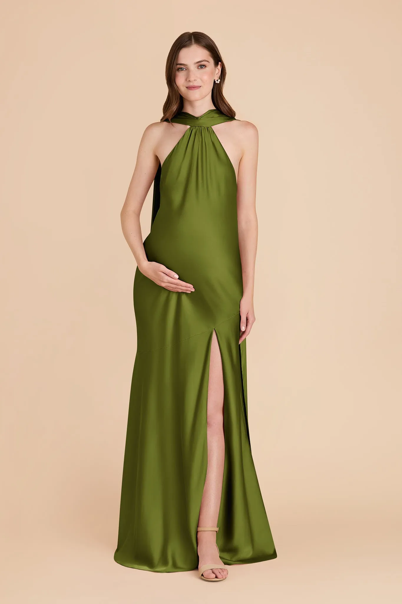Eileen Matte Satin Dress - Cactus sold by Birdy Grey product image thumbnail 2