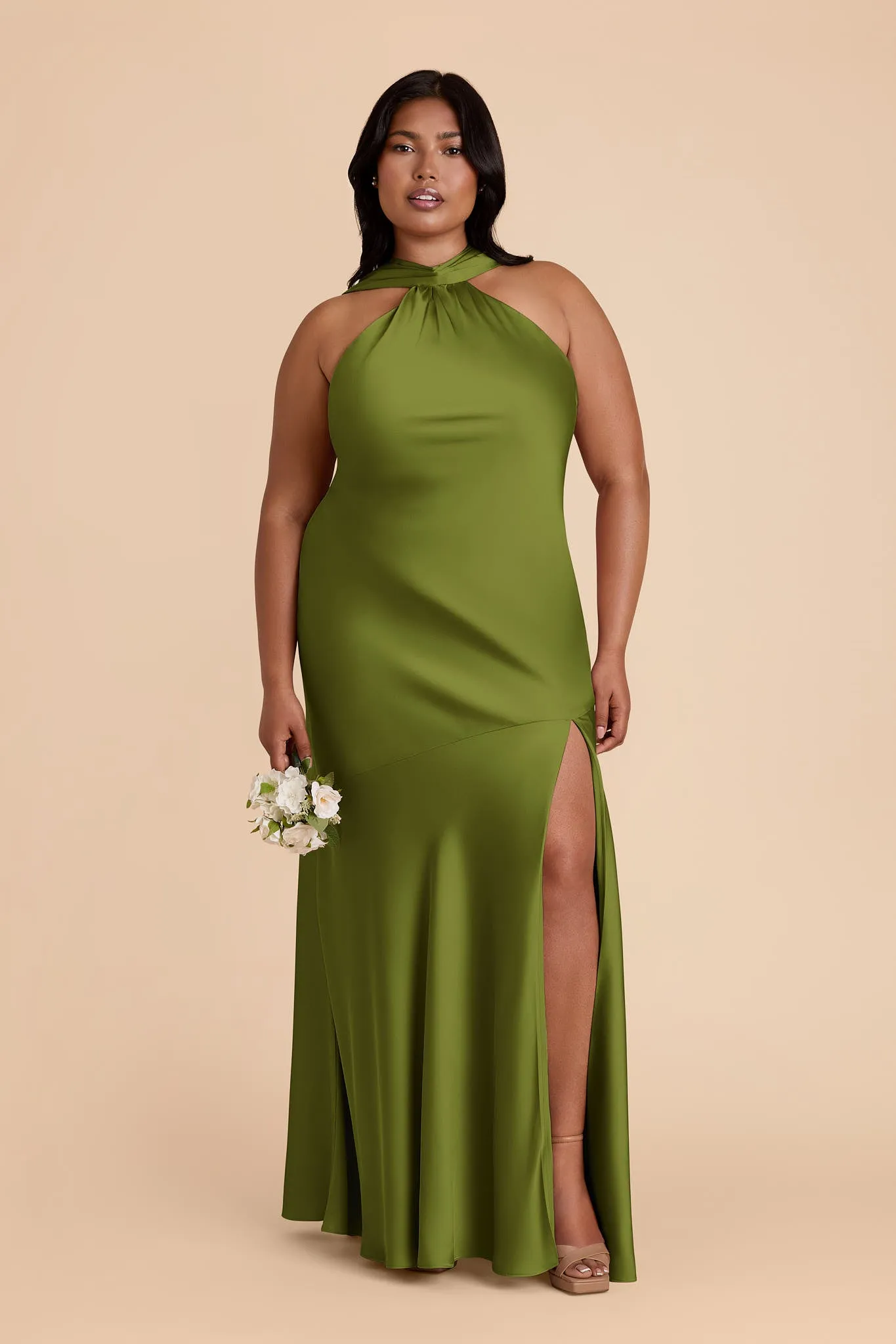 Eileen Matte Satin Dress - Cactus sold by Birdy Grey product image thumbnail 3
