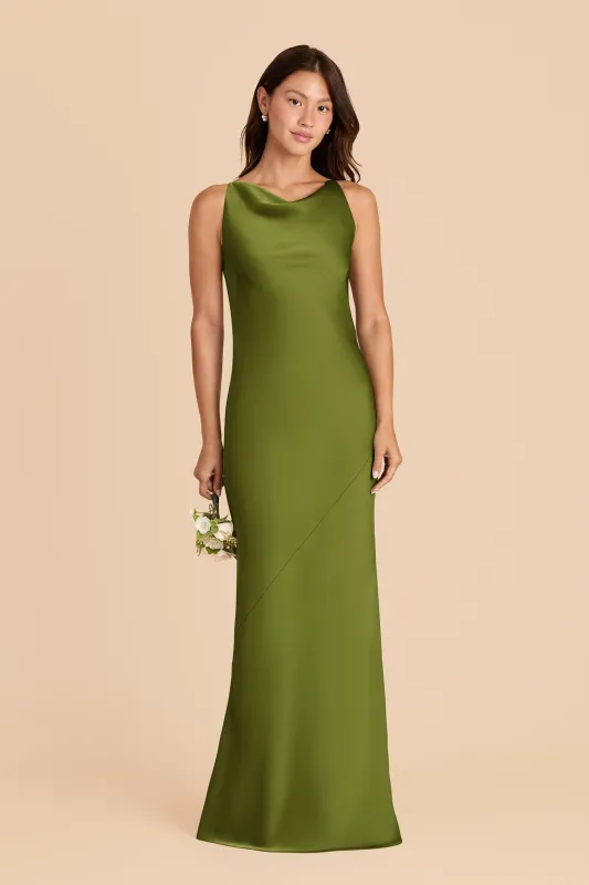 Destiny Matte Satin Dress - Cactus sold by Birdy Grey