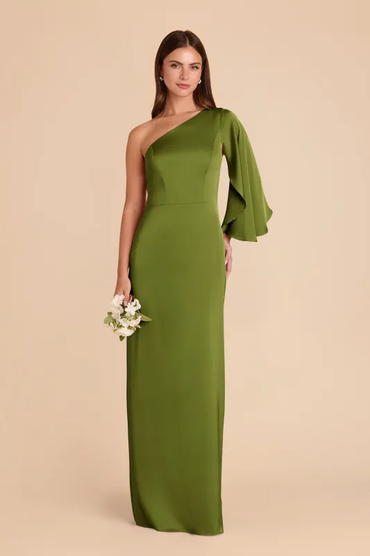 Christine Matte Satin Dress - Cactus sold by Birdy Grey