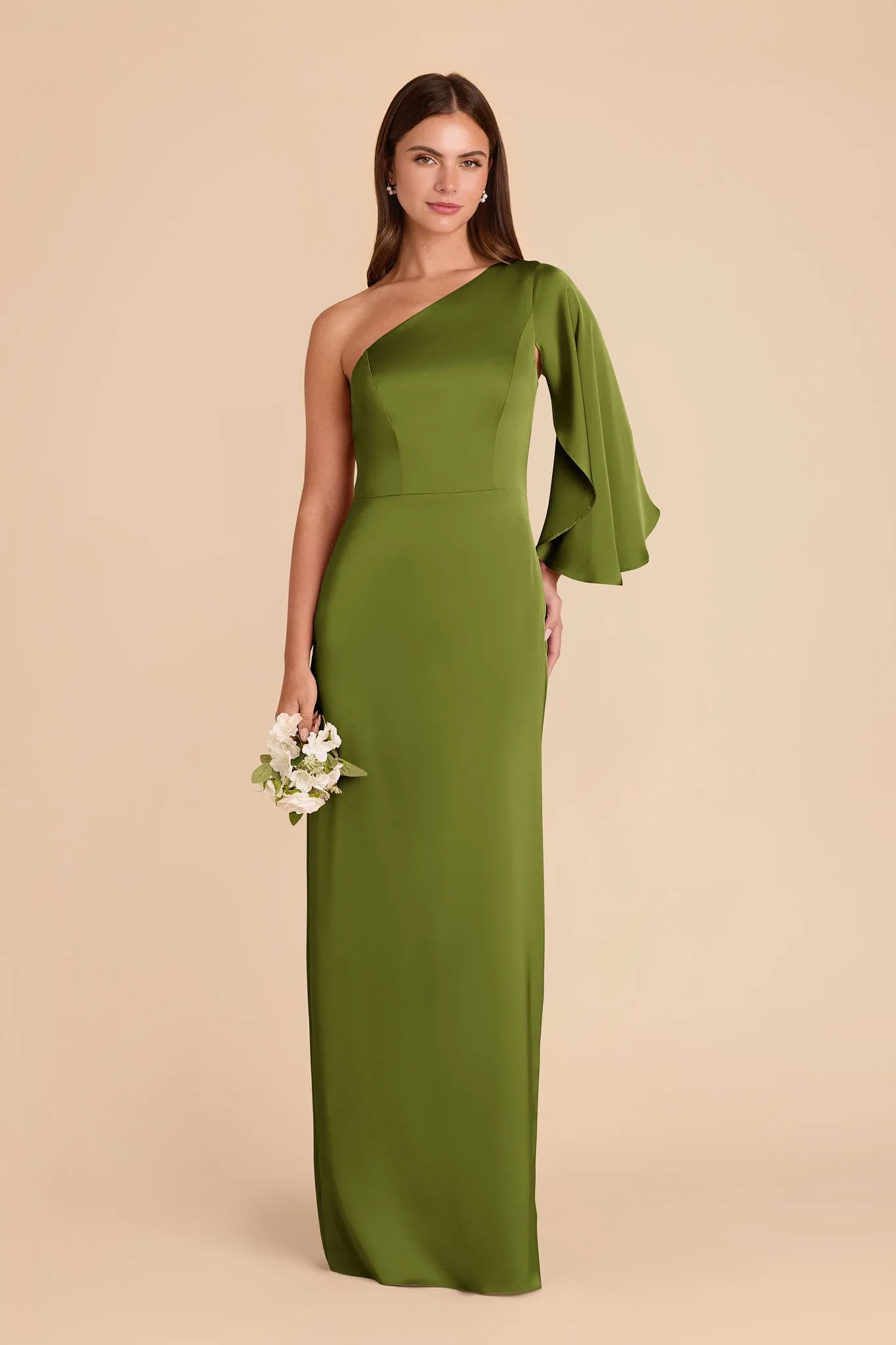 Christine Matte Satin Dress - Cactus sold by Birdy Grey