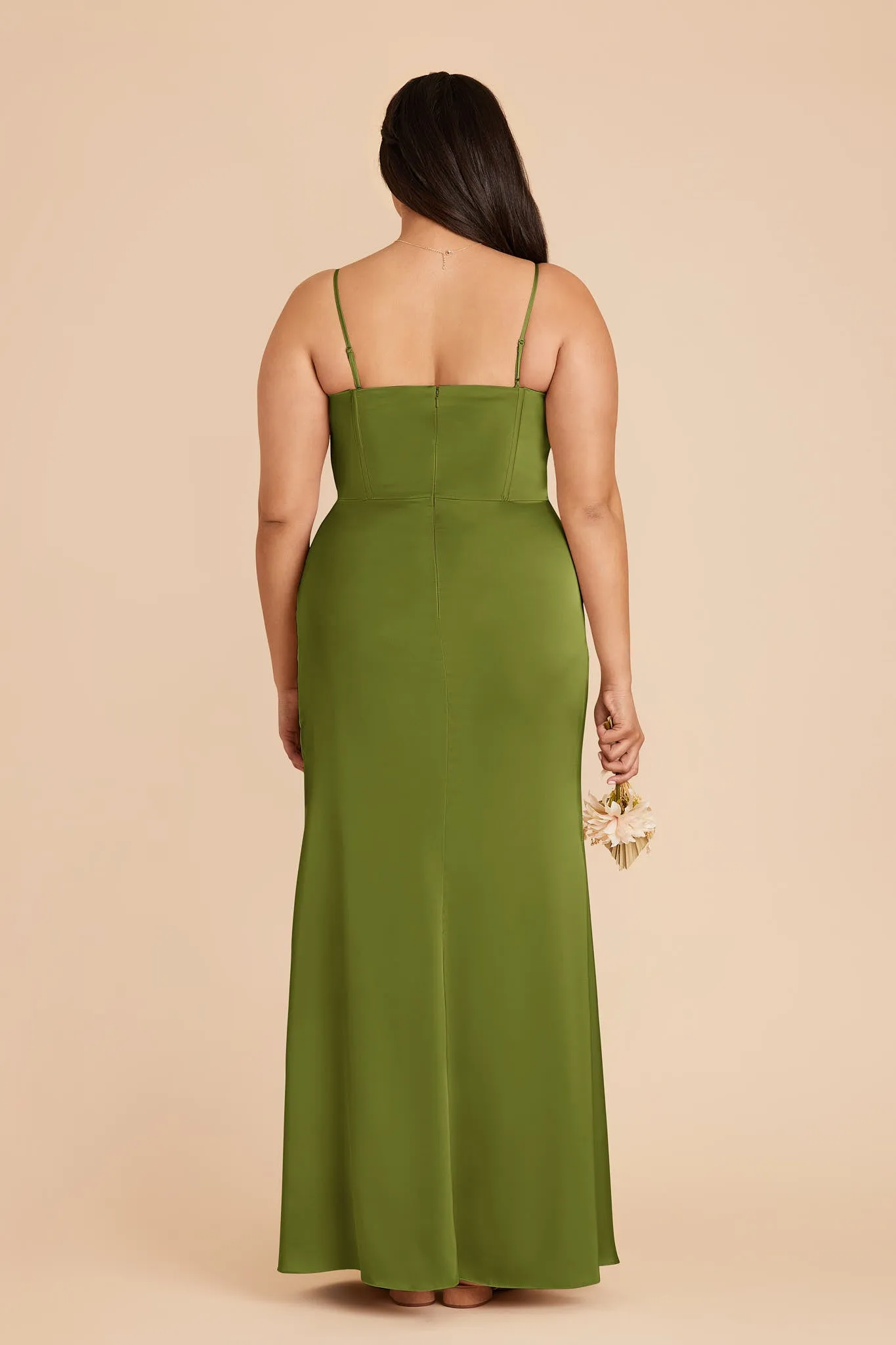 Carrie Matte Satin Dress - Cactus sold by Birdy Grey product image thumbnail 5