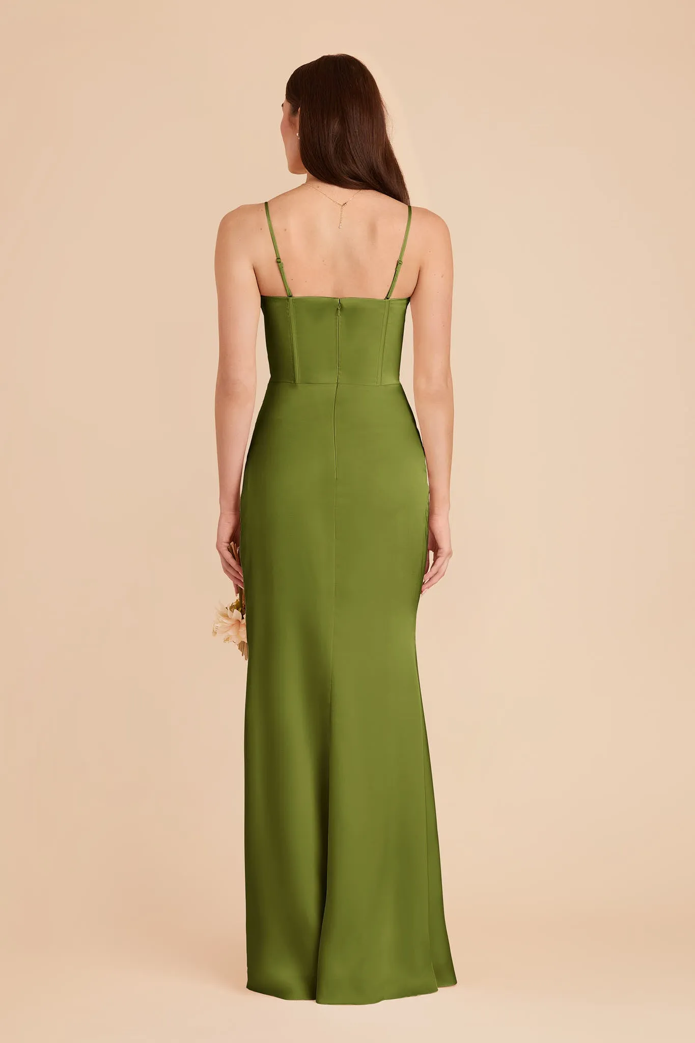 Carrie Matte Satin Dress - Cactus sold by Birdy Grey product image thumbnail 3