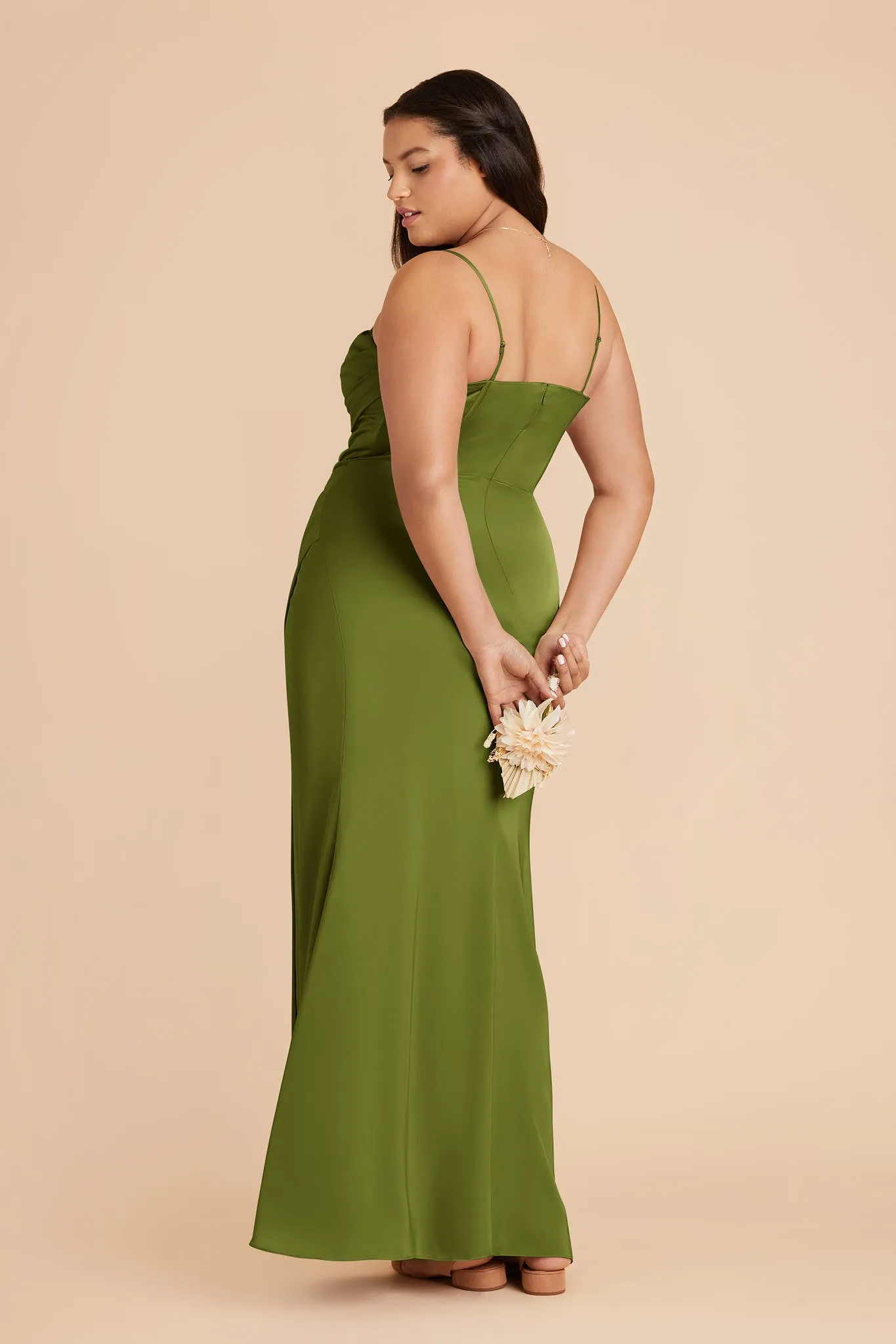 Carrie Matte Satin Dress - Cactus sold by Birdy Grey product image thumbnail 4