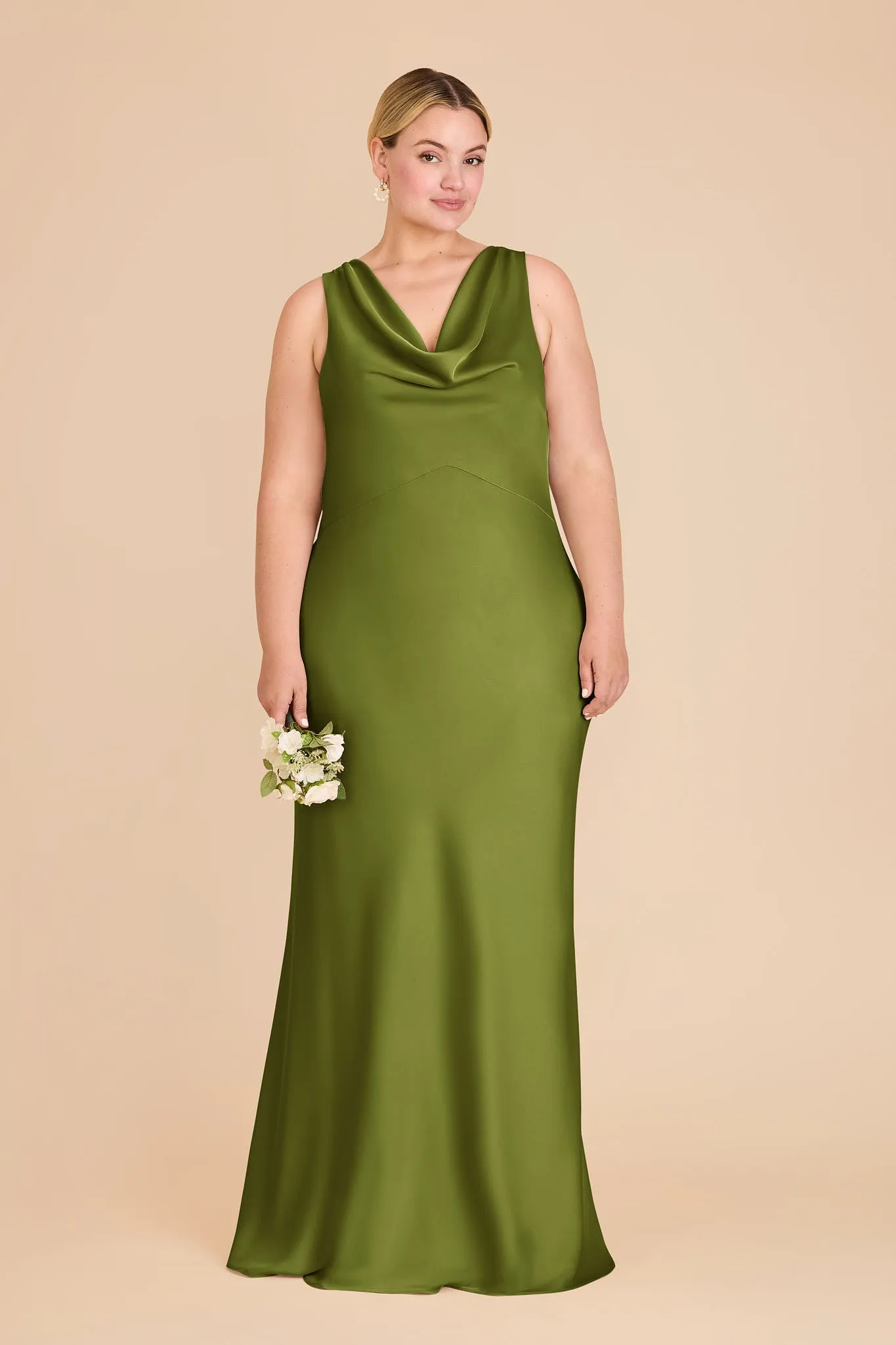 Bonnie Matte Satin Dress - Cactus sold by Birdy Grey product image thumbnail 2