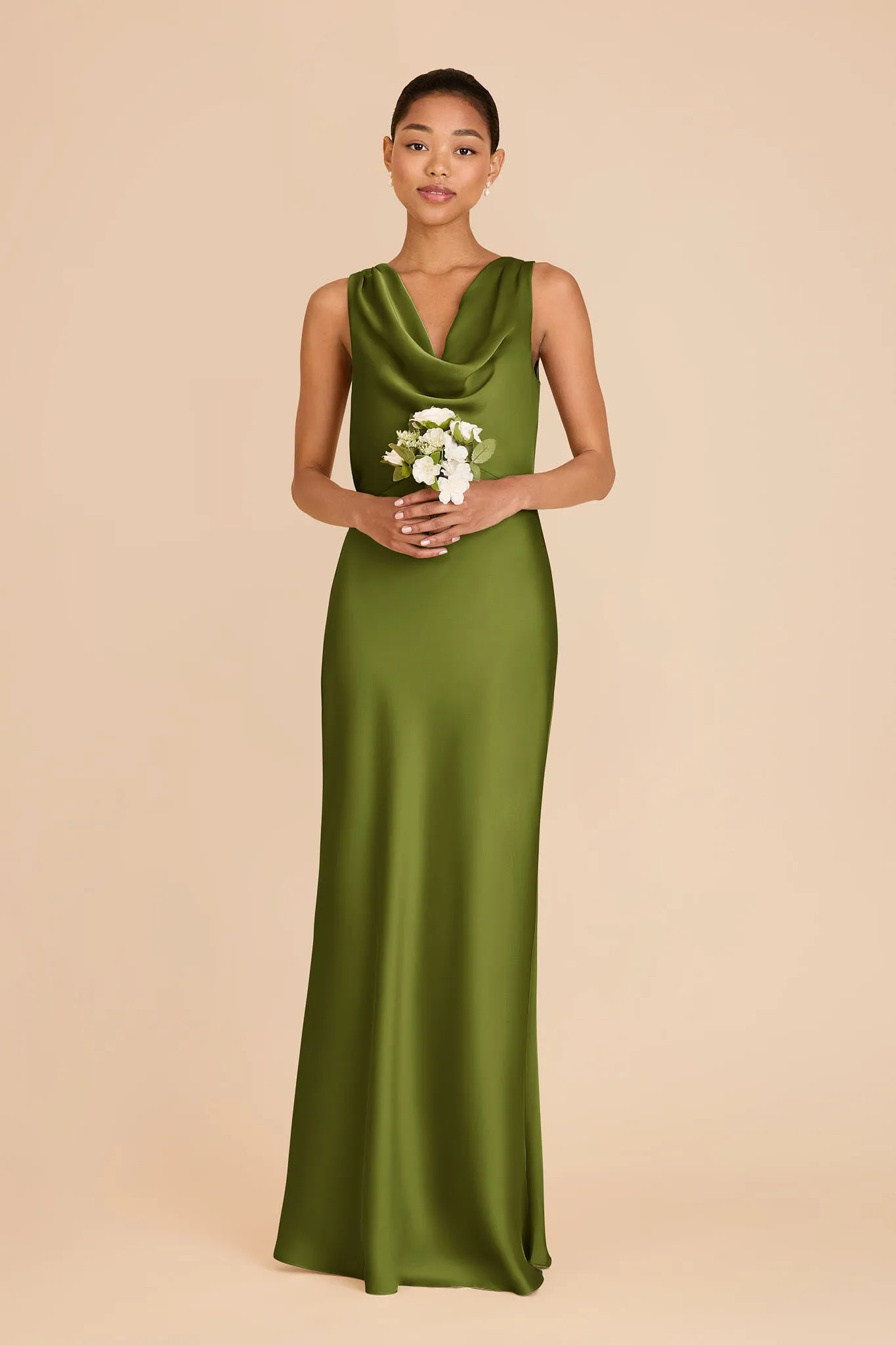 Bonnie Matte Satin Dress - Cactus sold by Birdy Grey product image thumbnail 3