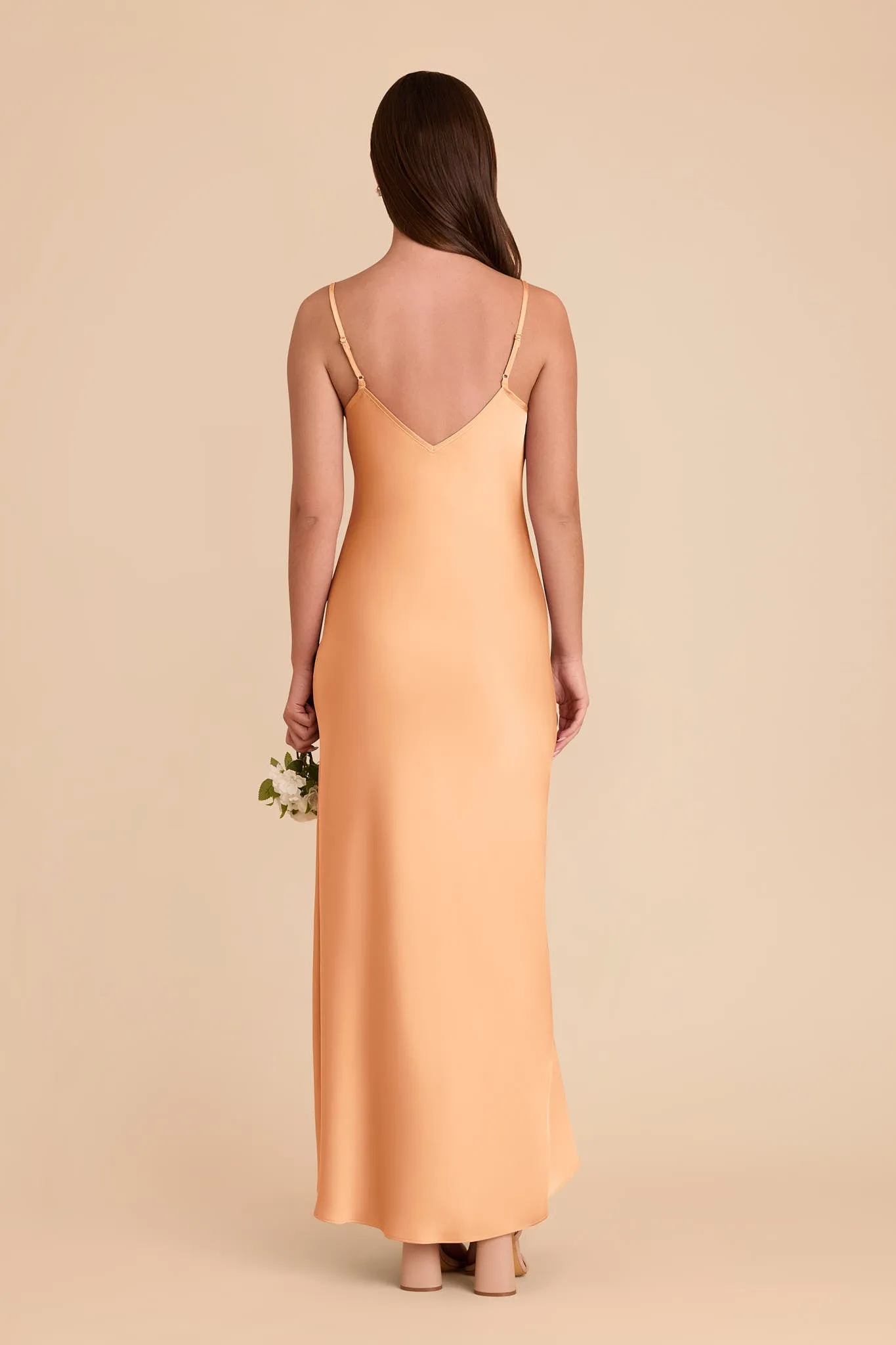 Alice Matte Satin Dress - Peach sold by Birdy Grey product image thumbnail 5