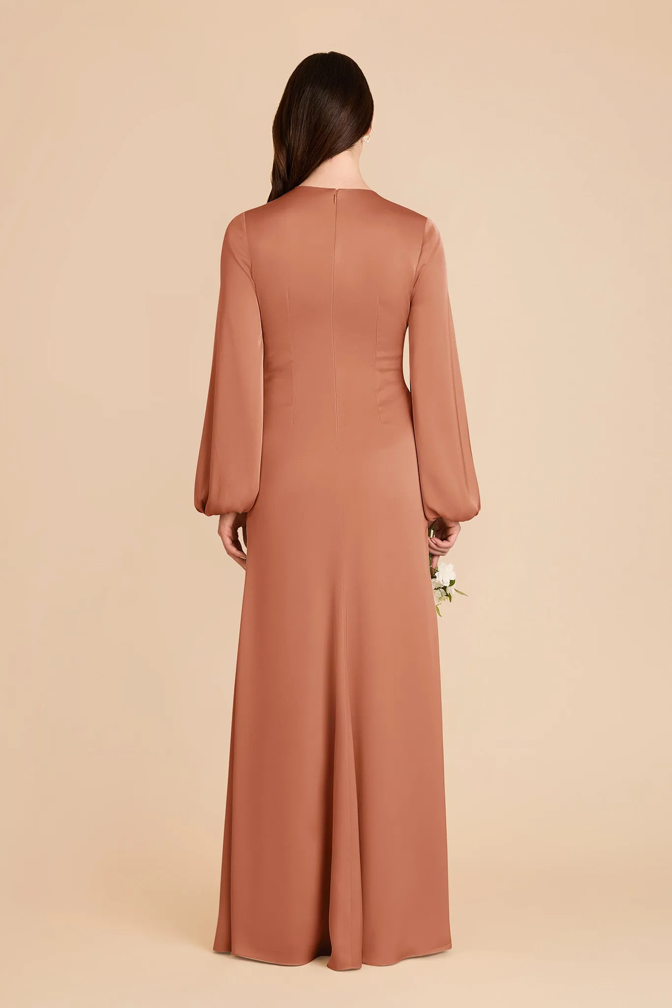 Juniper Matte Satin Dress - Terracotta sold by Birdy Grey product image thumbnail 5