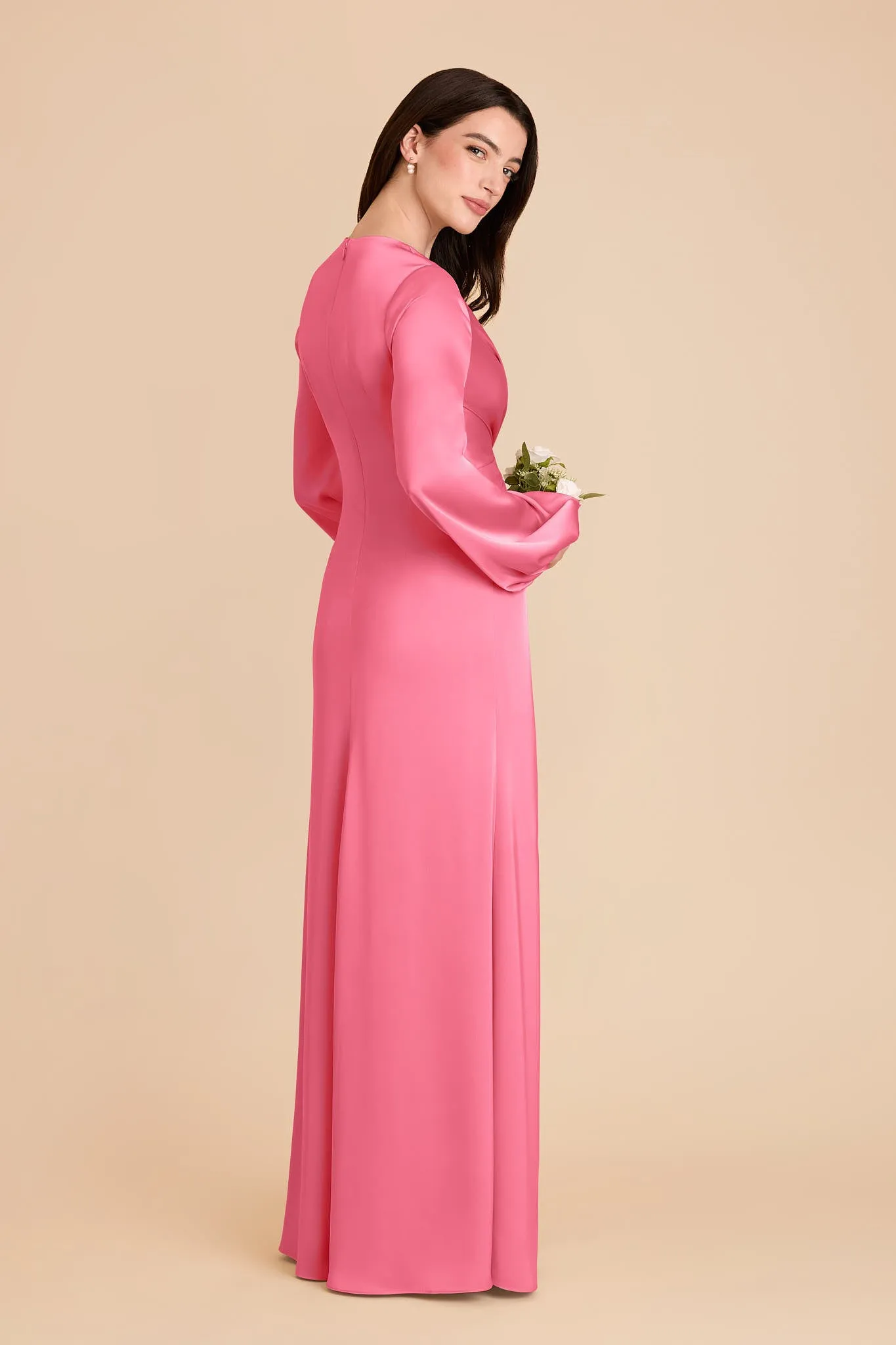 Juniper Matte Satin Dress - Bon Bon Pink sold by Birdy Grey product image thumbnail 4