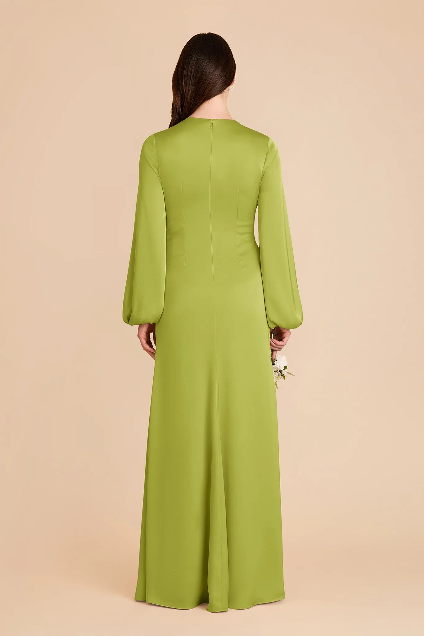 Juniper Matte Satin Dress - Matcha sold by Birdy Grey product image thumbnail 5