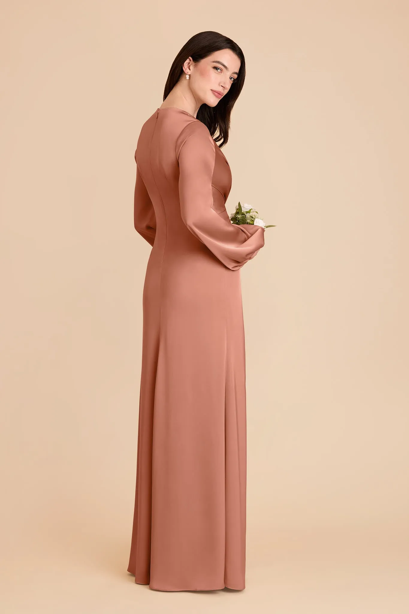Juniper Matte Satin Dress - Desert Rose sold by Birdy Grey product image thumbnail 4