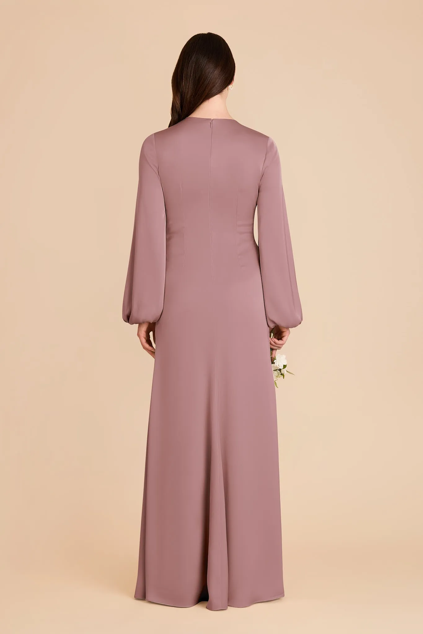 Juniper Matte Satin Dress - Dark Mauve sold by Birdy Grey product image thumbnail 5