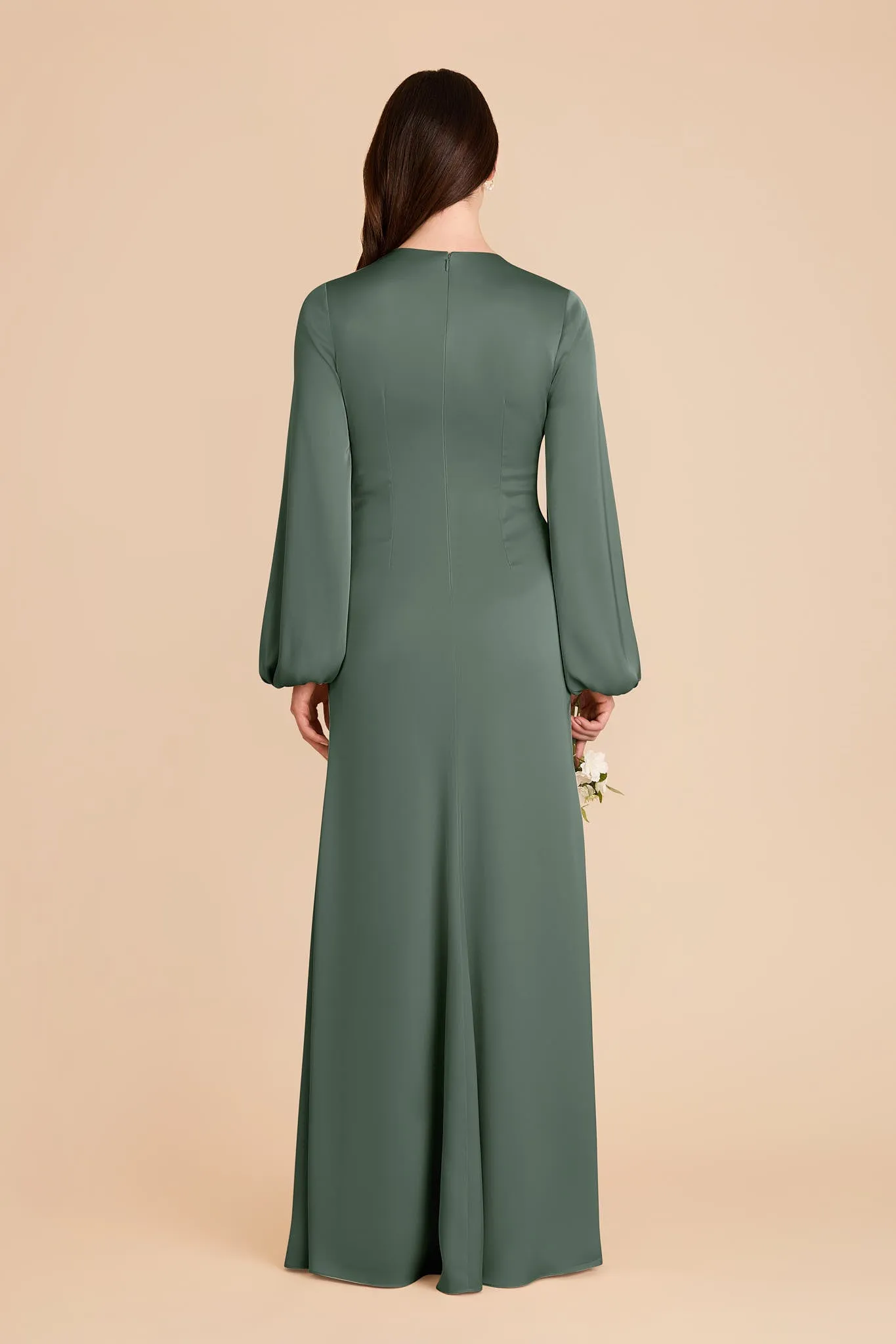 Juniper Matte Satin Dress - Eucalyptus sold by Birdy Grey product image thumbnail 5