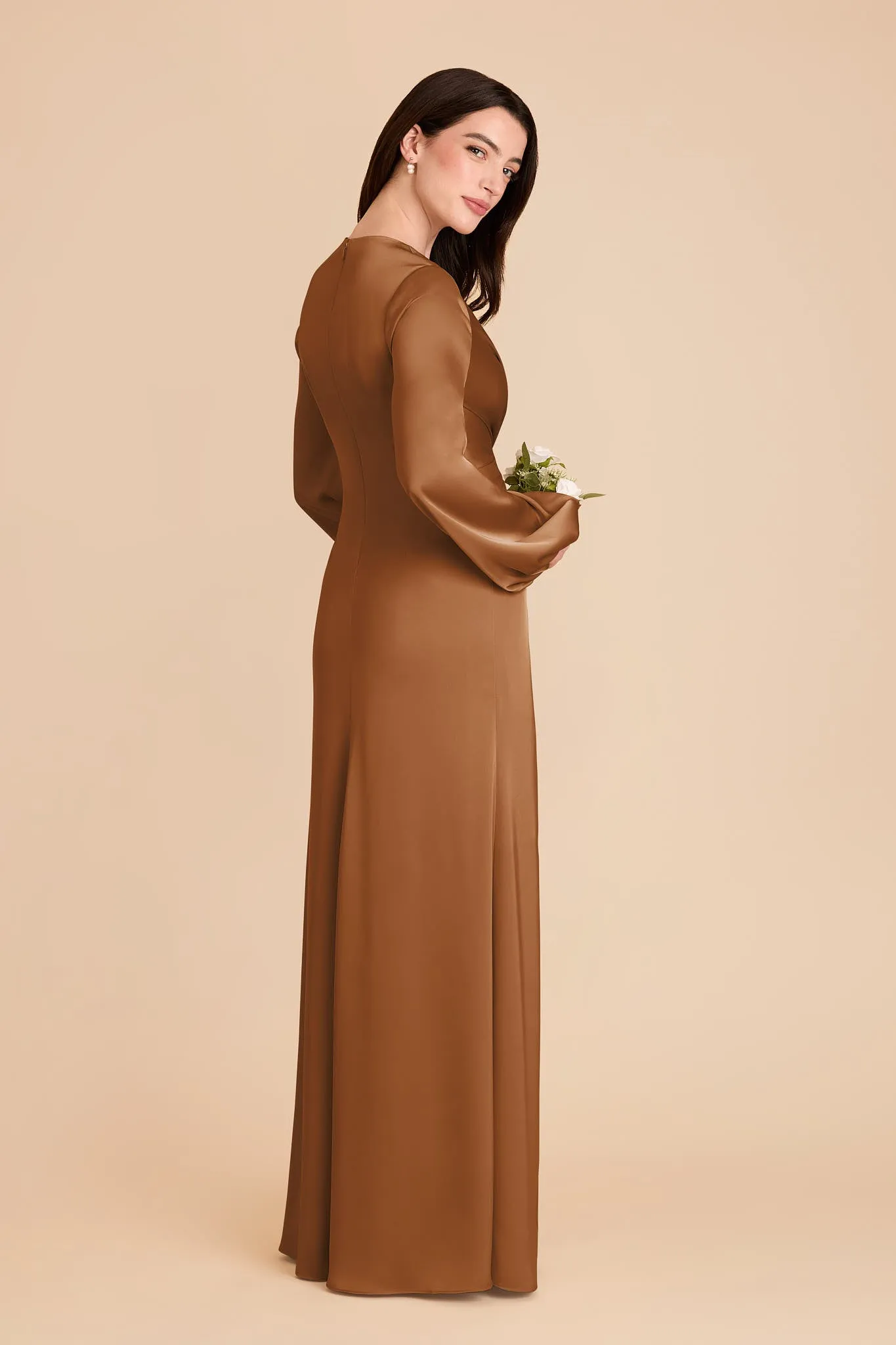 Juniper Matte Satin Dress - Copper sold by Birdy Grey product image thumbnail 4