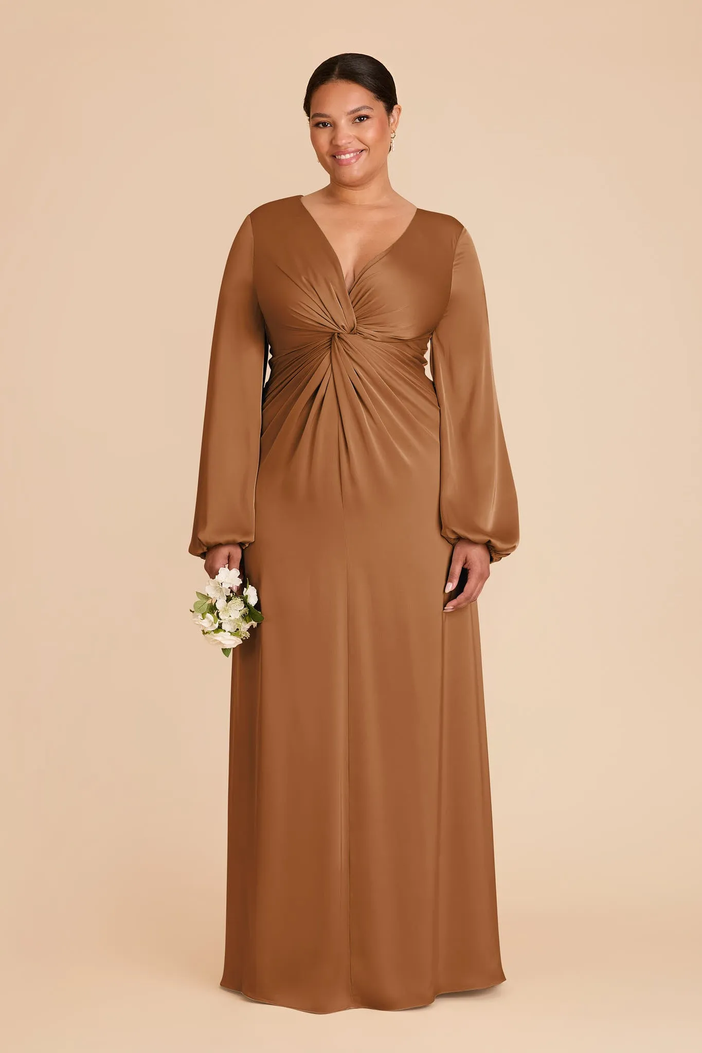 Juniper Matte Satin Dress - Copper sold by Birdy Grey product image thumbnail 2