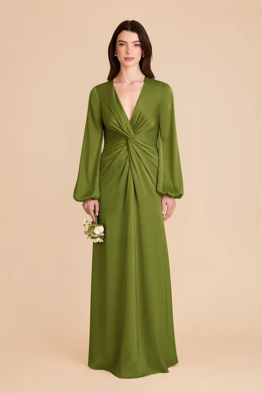 Juniper Matte Satin Dress - Cactus made by Birdy Grey