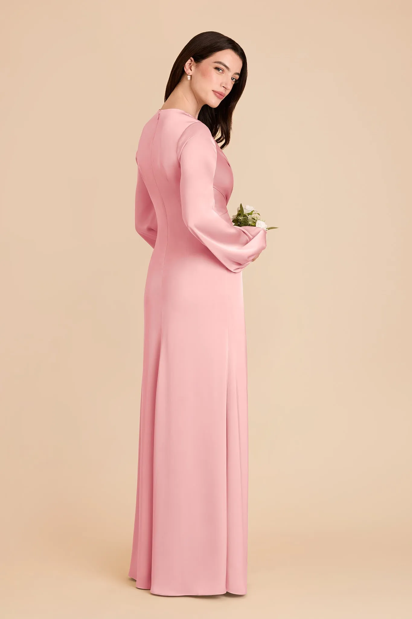 Juniper Matte Satin Dress - Bubblegum Pink sold by Birdy Grey product image thumbnail 4