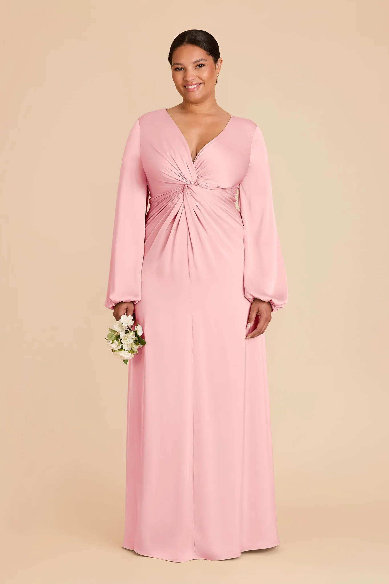Juniper Matte Satin Dress - Bubblegum Pink sold by Birdy Grey product image thumbnail 2