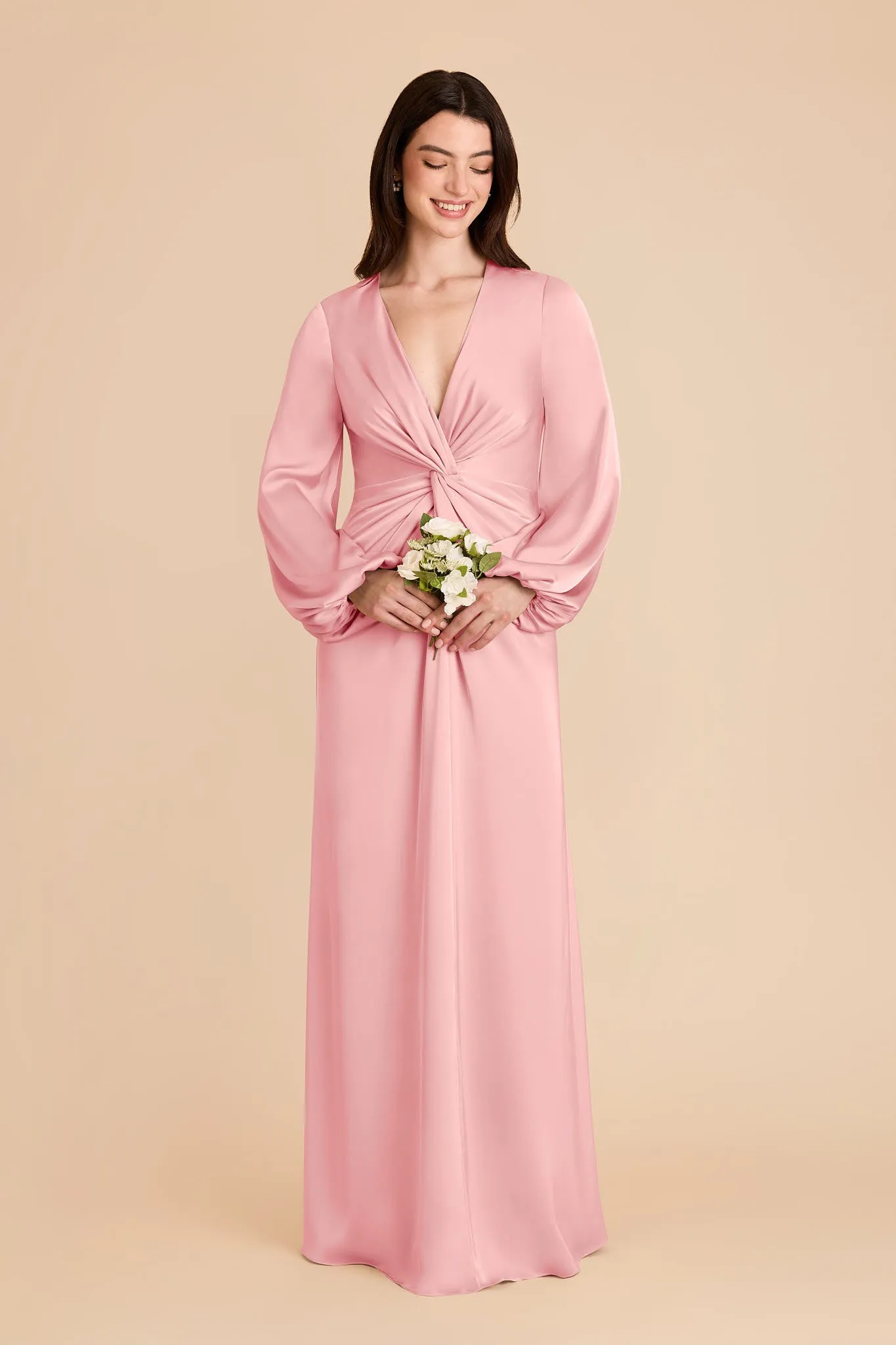 Juniper Matte Satin Dress - Bubblegum Pink sold by Birdy Grey product image thumbnail 3