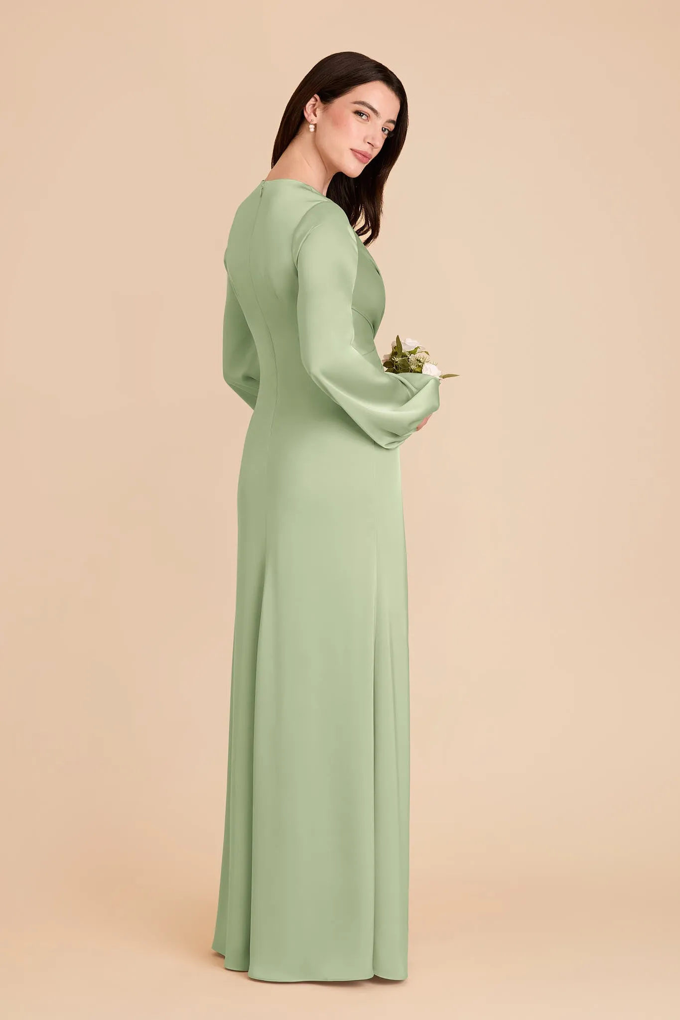 Juniper Matte Satin Dress - Pistachio sold by Birdy Grey product image thumbnail 4