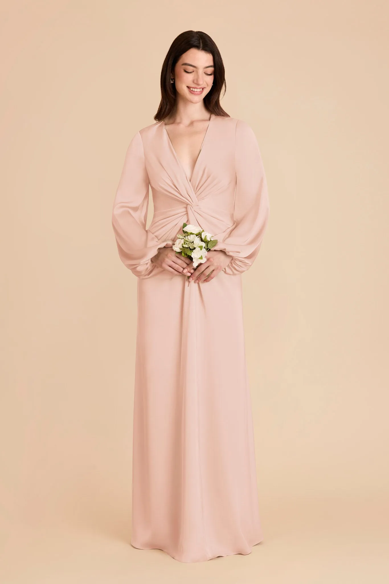 Juniper Matte Satin Dress - Rose Gold sold by Birdy Grey product image thumbnail 3