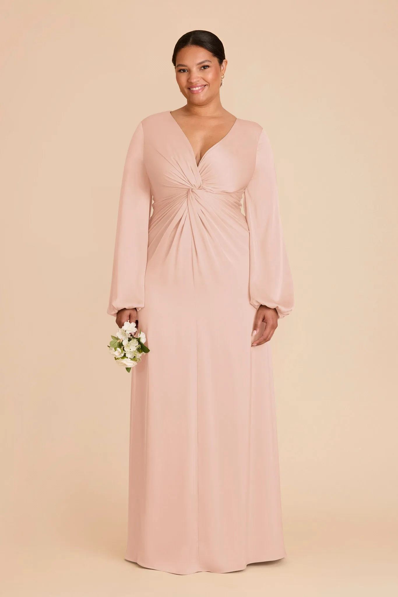 Juniper Matte Satin Dress - Rose Gold sold by Birdy Grey product image thumbnail 2