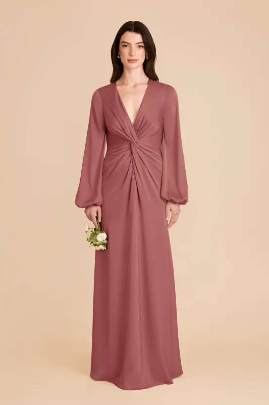 Juniper Matte Satin Dress - Wild Rose sold by Birdy Grey