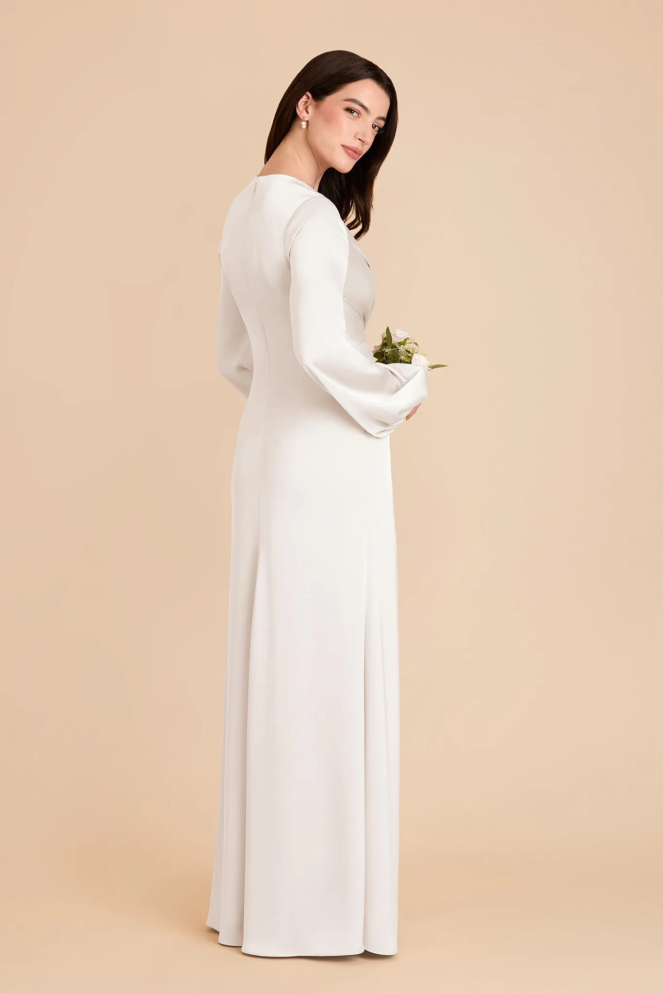 Juniper Matte Satin Dress - White sold by Birdy Grey product image thumbnail 4
