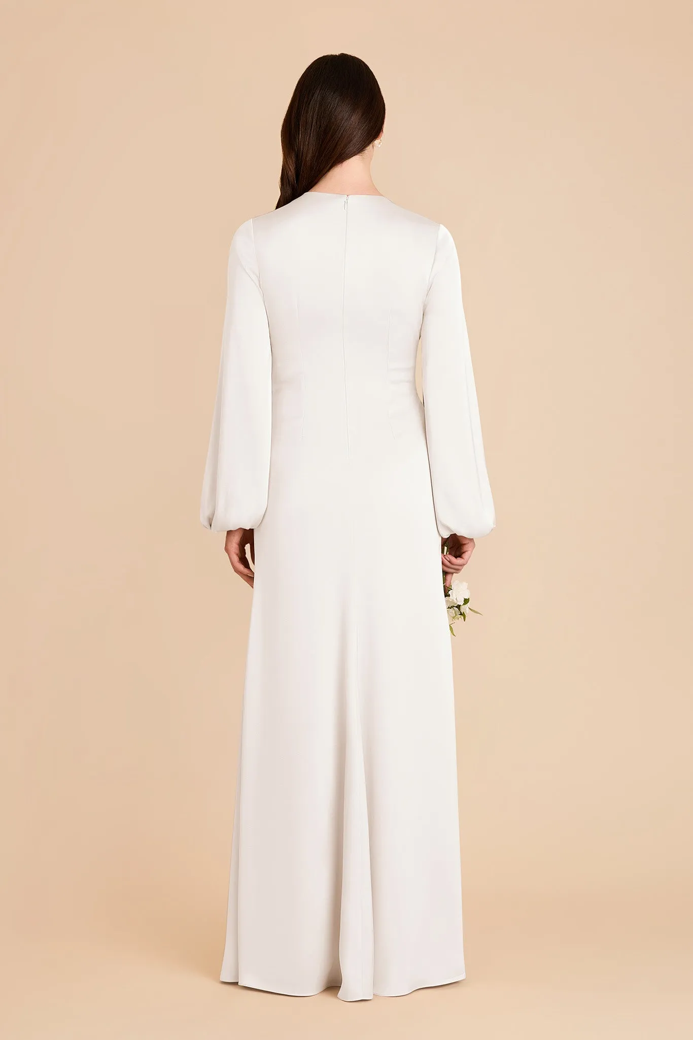 Juniper Matte Satin Dress - White sold by Birdy Grey product image thumbnail 5