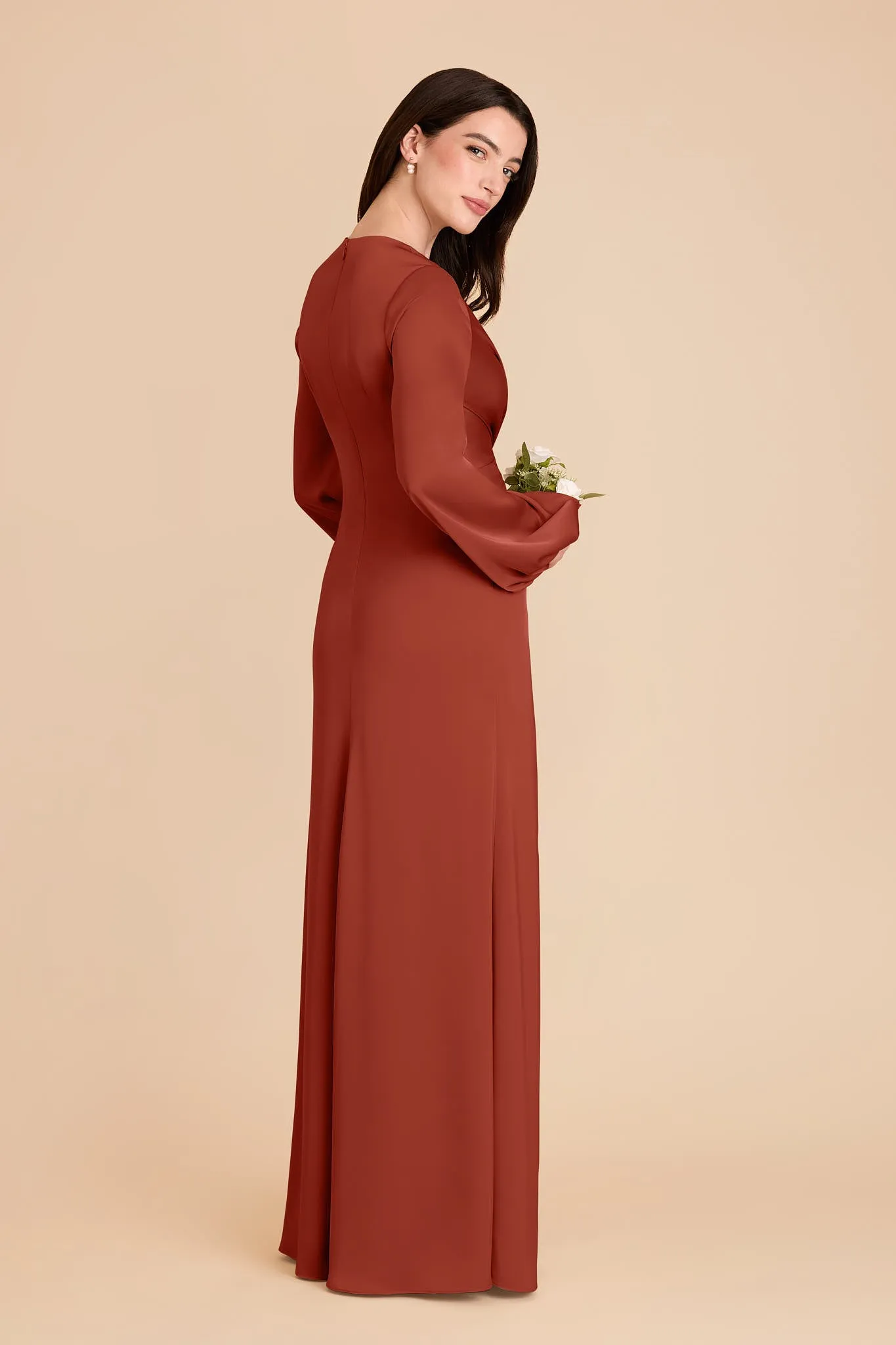 Juniper Matte Satin Dress - Auburn sold by Birdy Grey product image thumbnail 4