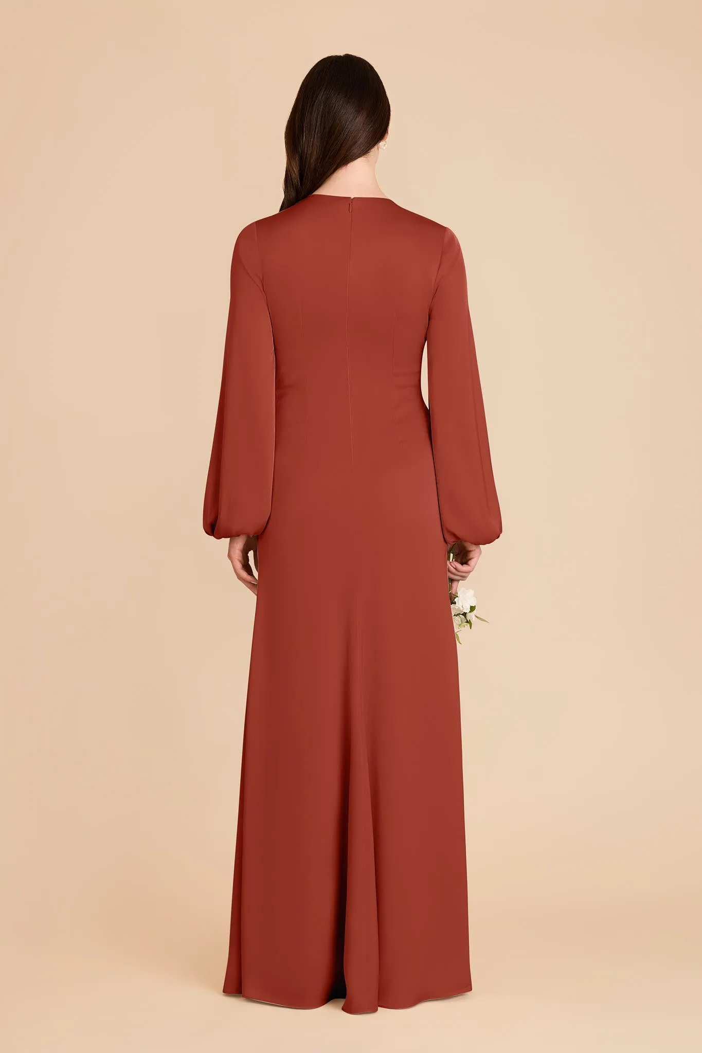 Juniper Matte Satin Dress - Auburn sold by Birdy Grey product image thumbnail 5