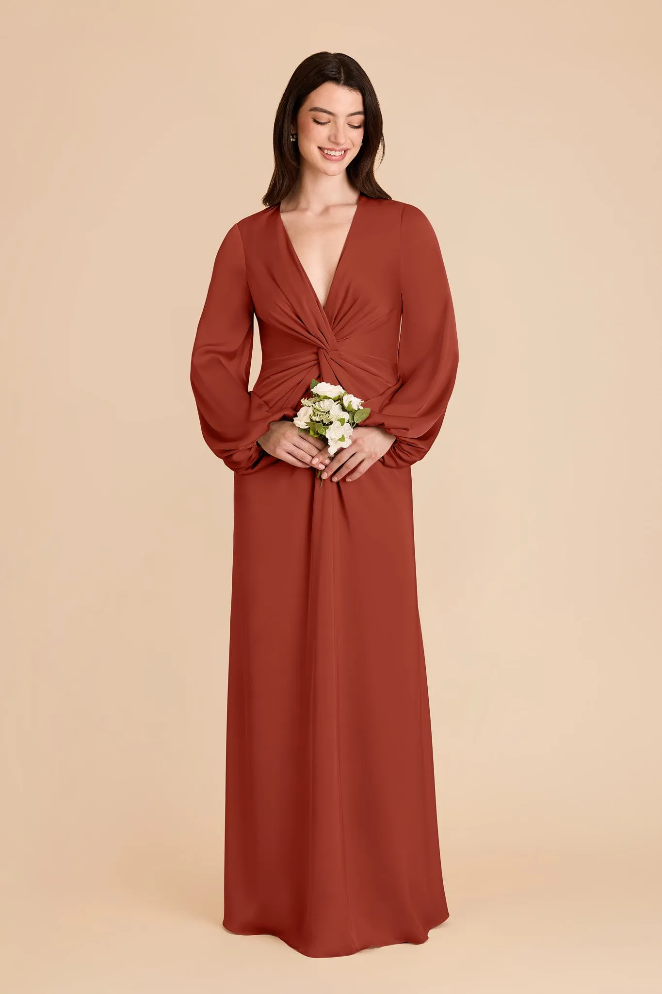 Juniper Matte Satin Dress - Auburn sold by Birdy Grey product image thumbnail 3