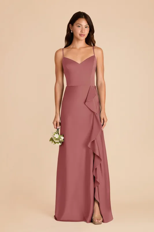 Theresa Matte Satin Dress - Wild Rose sold by Birdy Grey