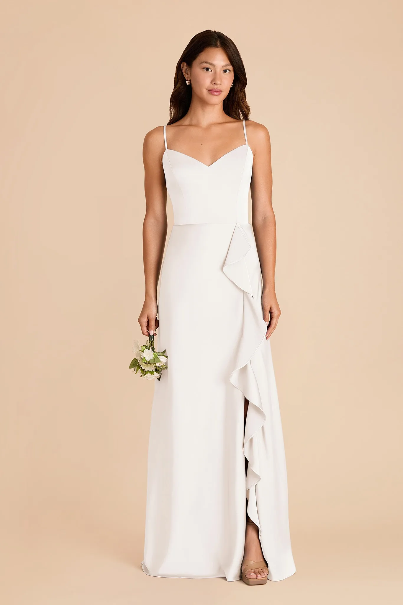 Theresa Matte Satin Dress - White sold by Birdy Grey product image thumbnail 3