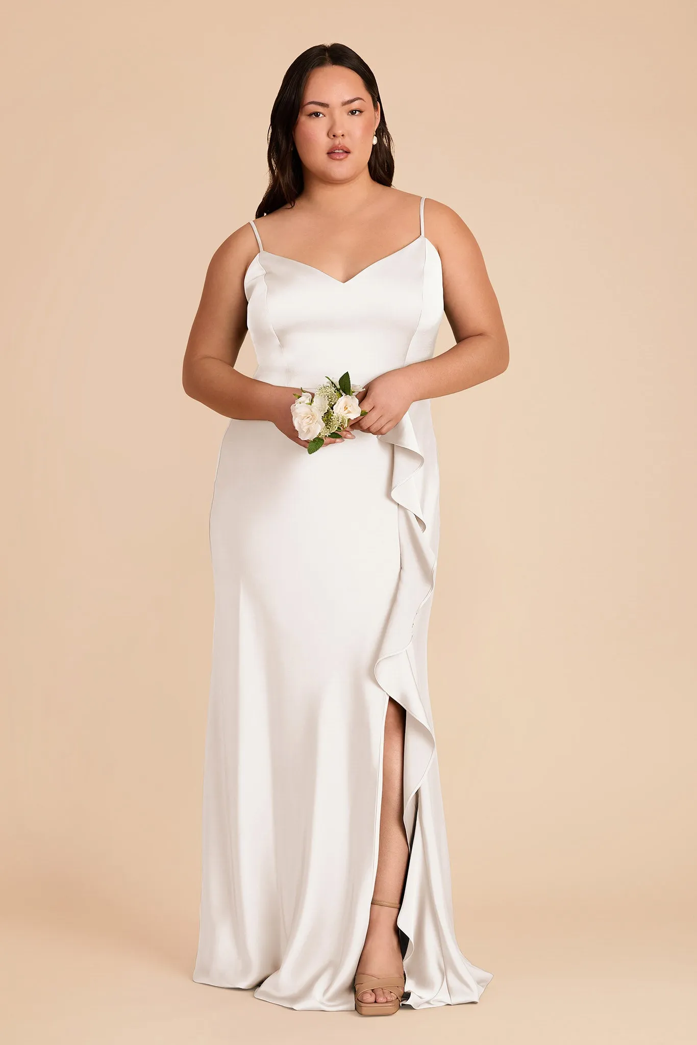 Theresa Matte Satin Dress - White sold by Birdy Grey product image thumbnail 2