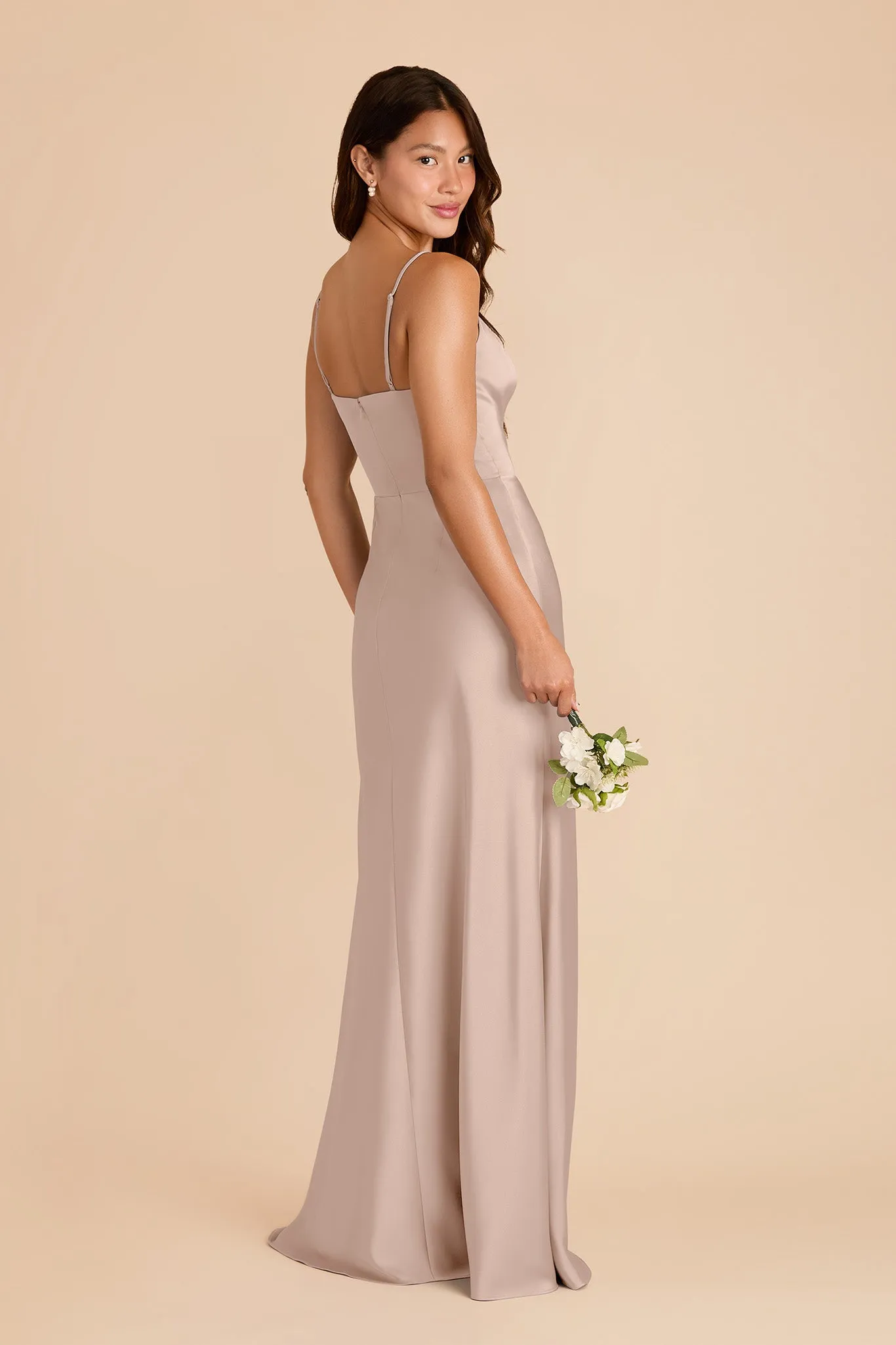 Theresa Matte Satin Dress - Taupe sold by Birdy Grey product image thumbnail 4