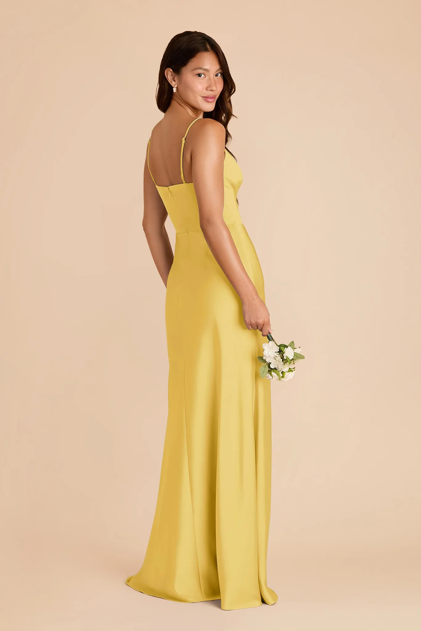 Theresa Matte Satin Dress - Sunflower Yellow sold by Birdy Grey product image thumbnail 4