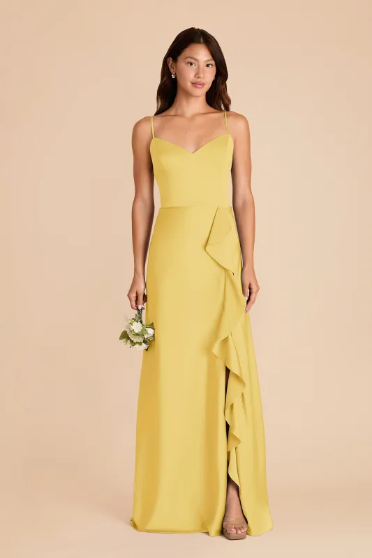 Theresa Matte Satin Dress - Sunflower Yellow sold by Birdy Grey