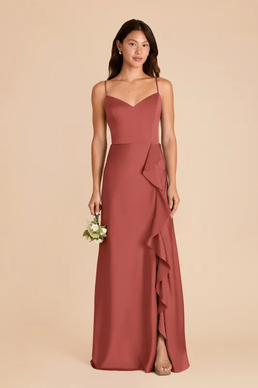 Theresa Matte Satin Dress - Spice sold by Birdy Grey