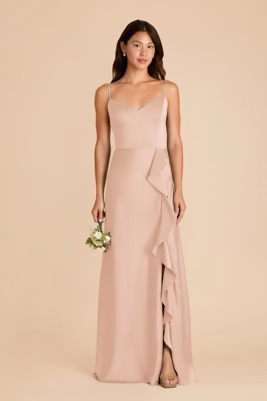 Theresa Matte Satin Dress - Rose Gold sold by Birdy Grey