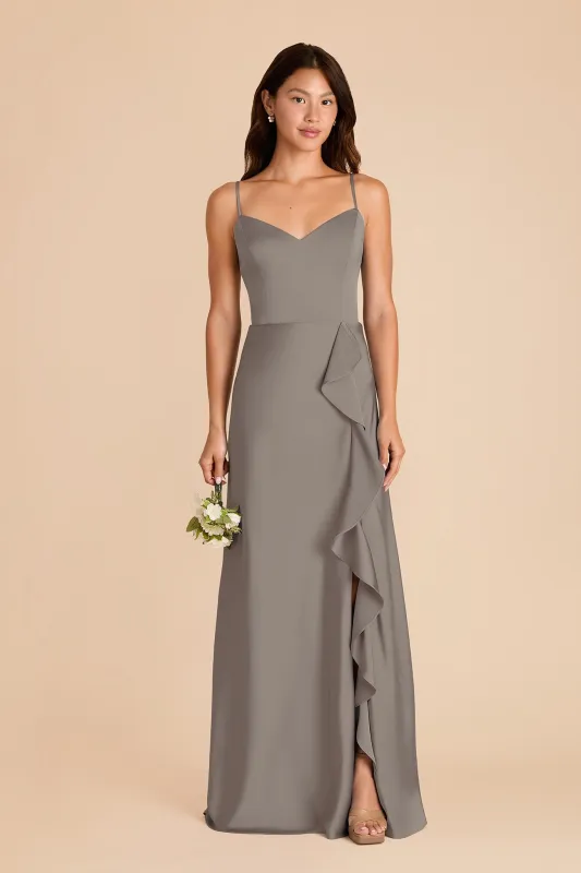 Theresa Matte Satin Dress - Quartz sold by Birdy Grey