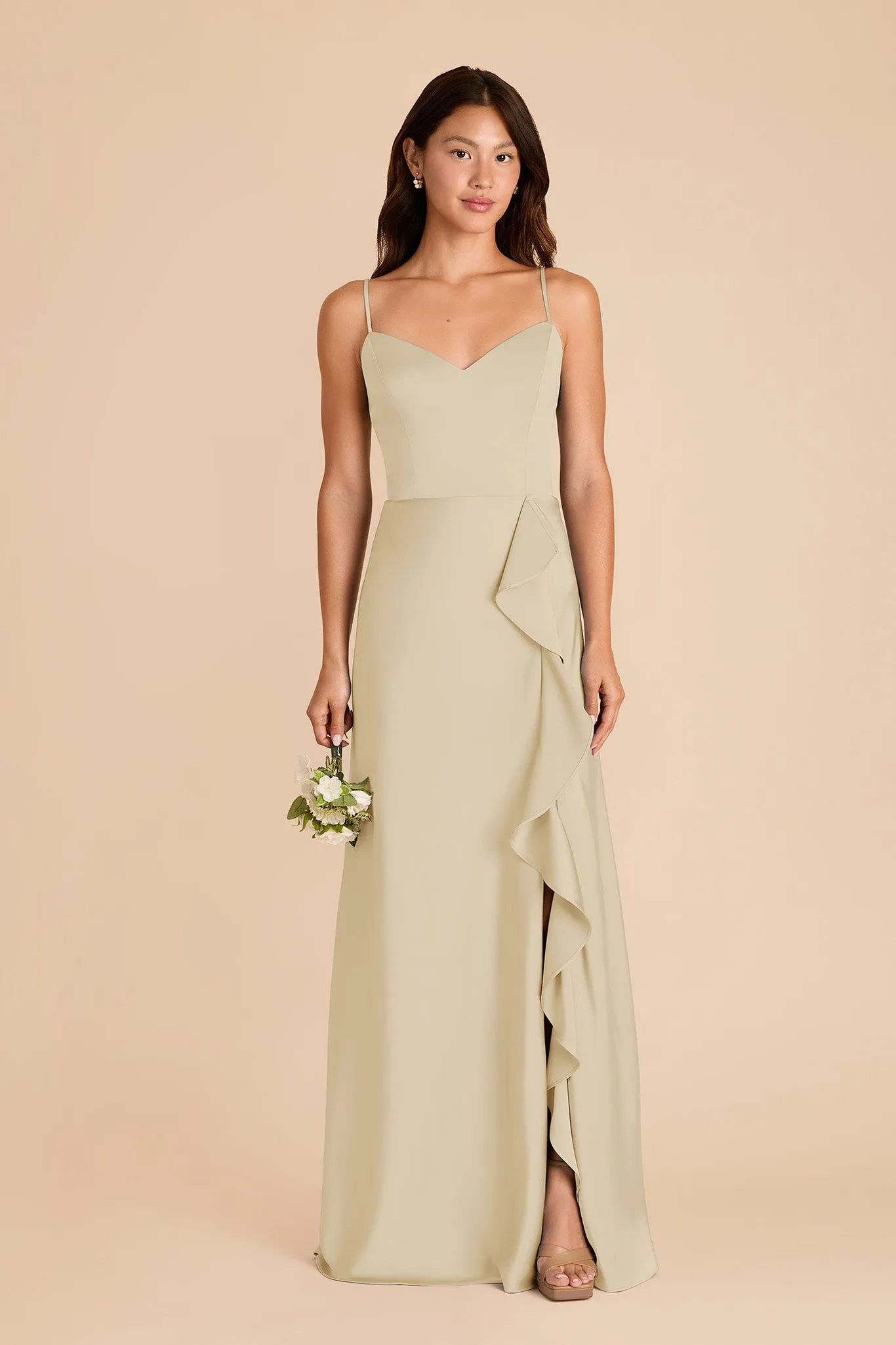 Theresa Matte Satin Dress - Prosecco sold by Birdy Grey
