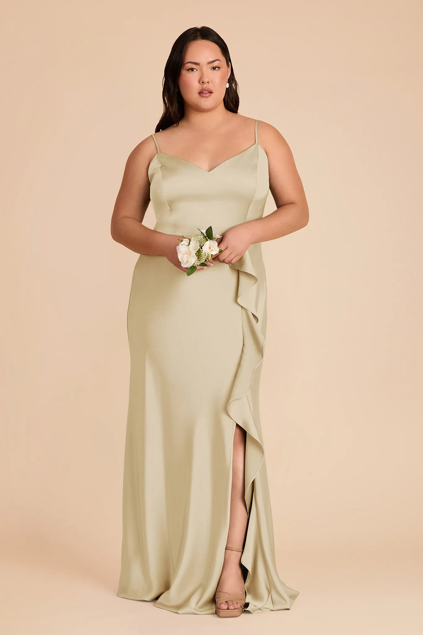 Theresa Matte Satin Dress - Prosecco sold by Birdy Grey product image thumbnail 2