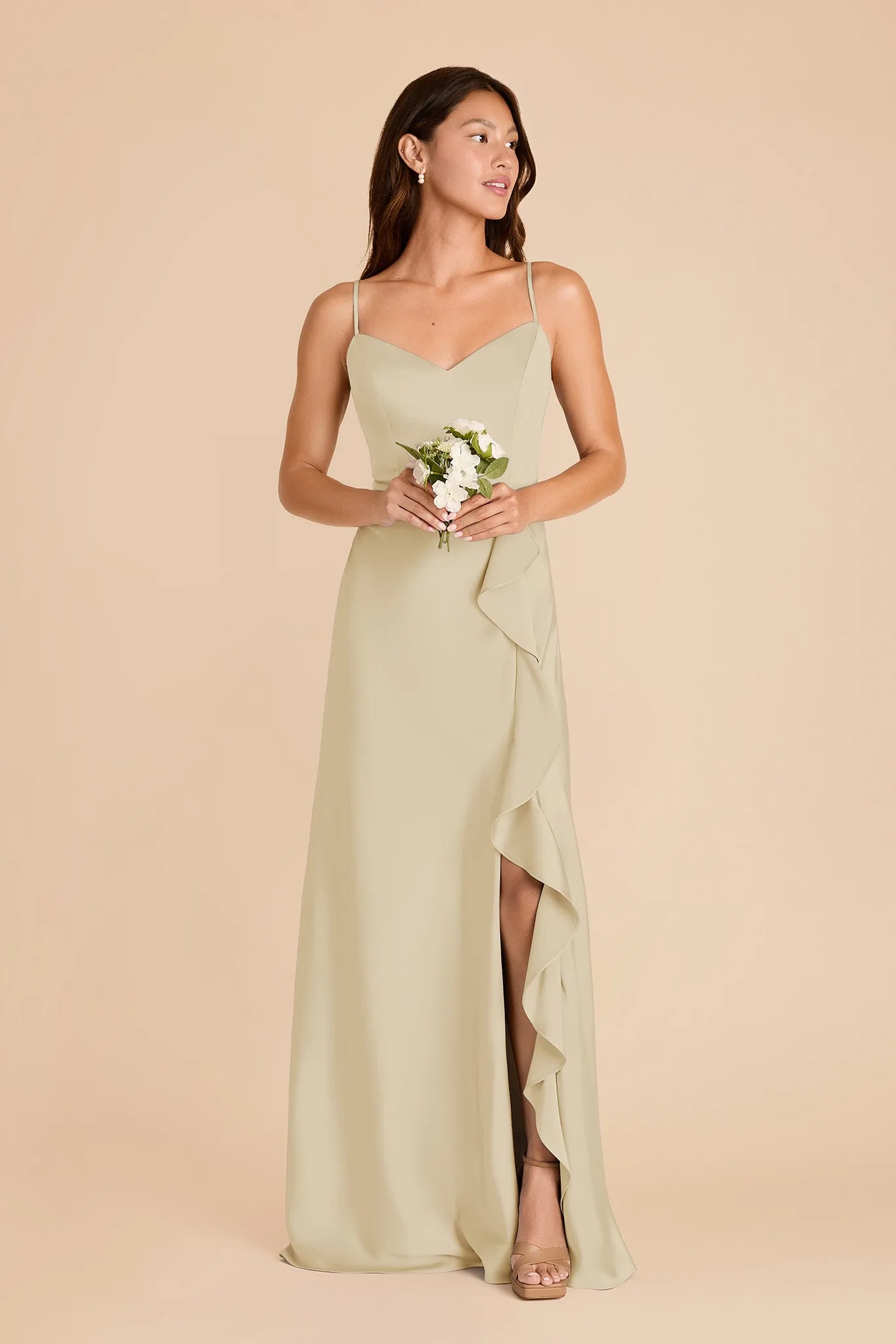 Theresa Matte Satin Dress - Prosecco sold by Birdy Grey product image thumbnail 3