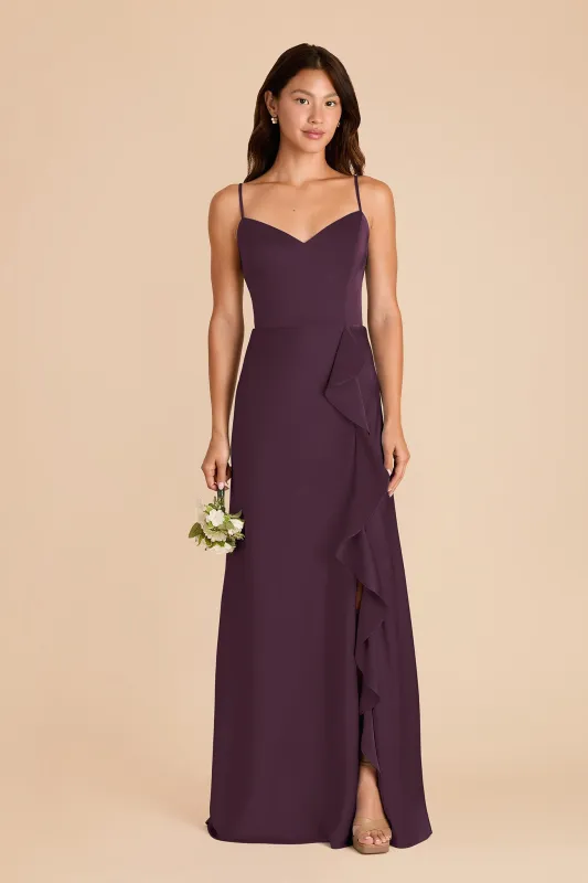 Theresa Matte Satin Dress - Plum sold by Birdy Grey