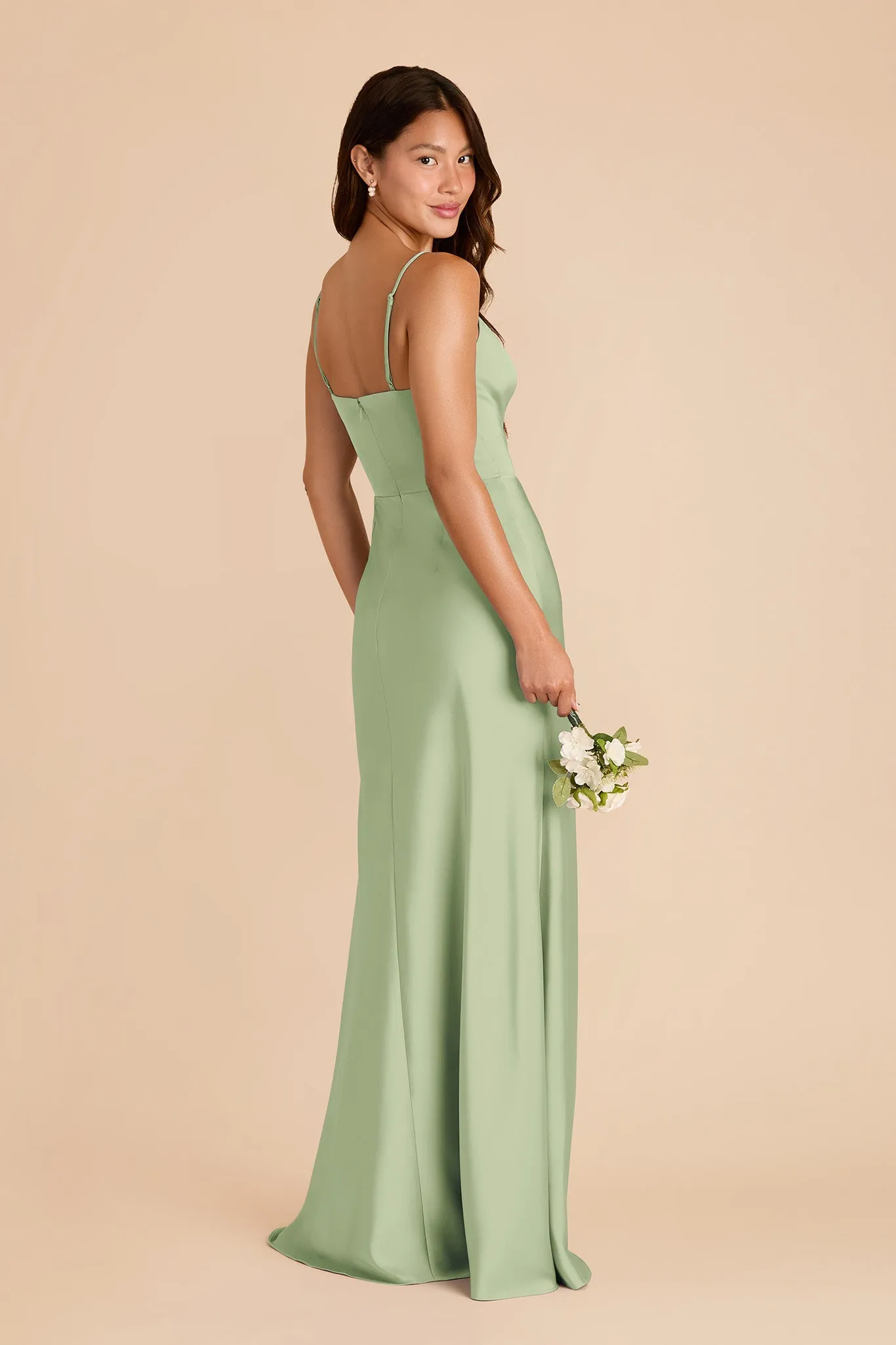 Theresa Matte Satin Dress - Pistachio sold by Birdy Grey product image thumbnail 4