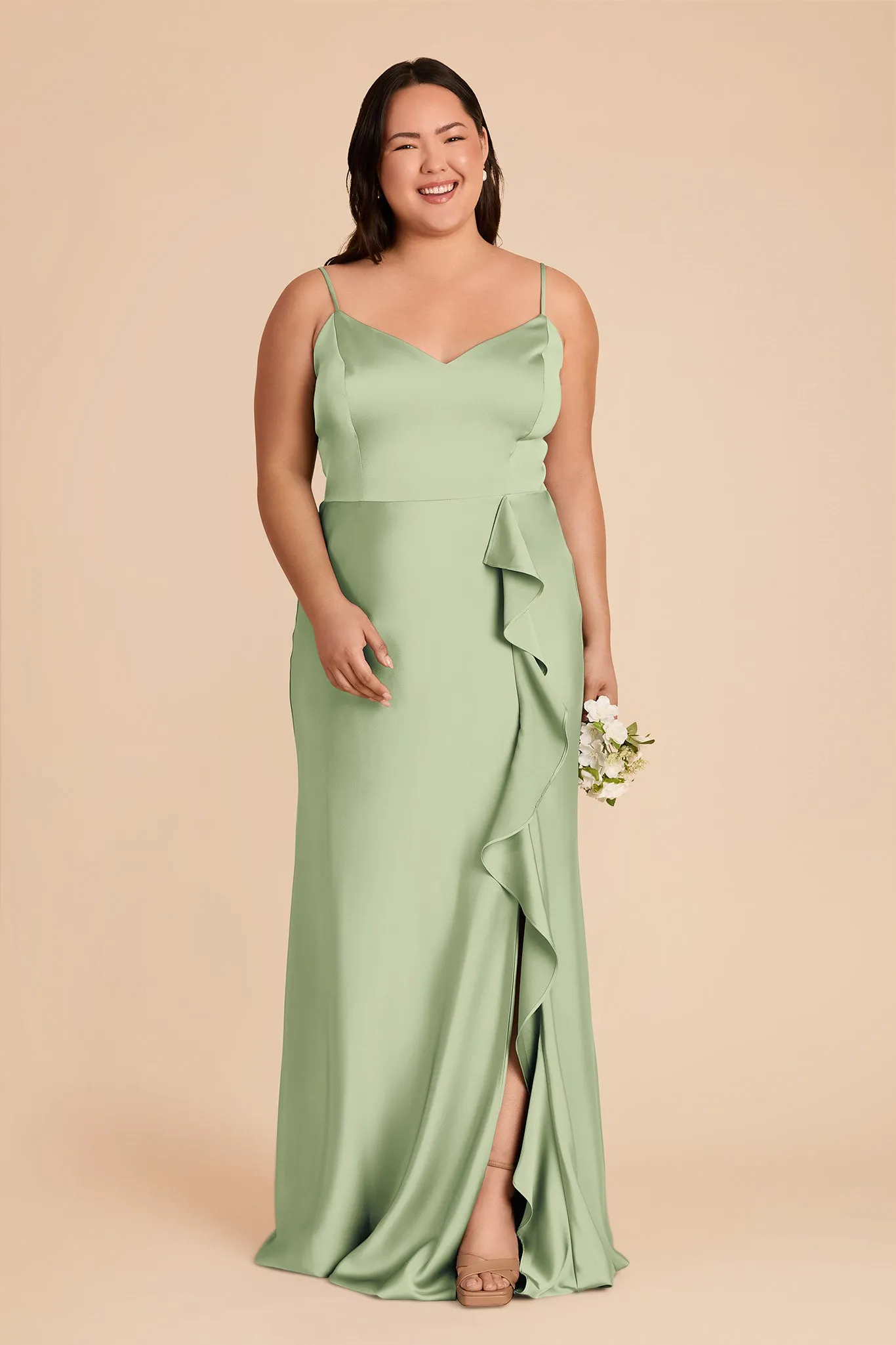 Theresa Matte Satin Dress - Pistachio sold by Birdy Grey product image thumbnail 2