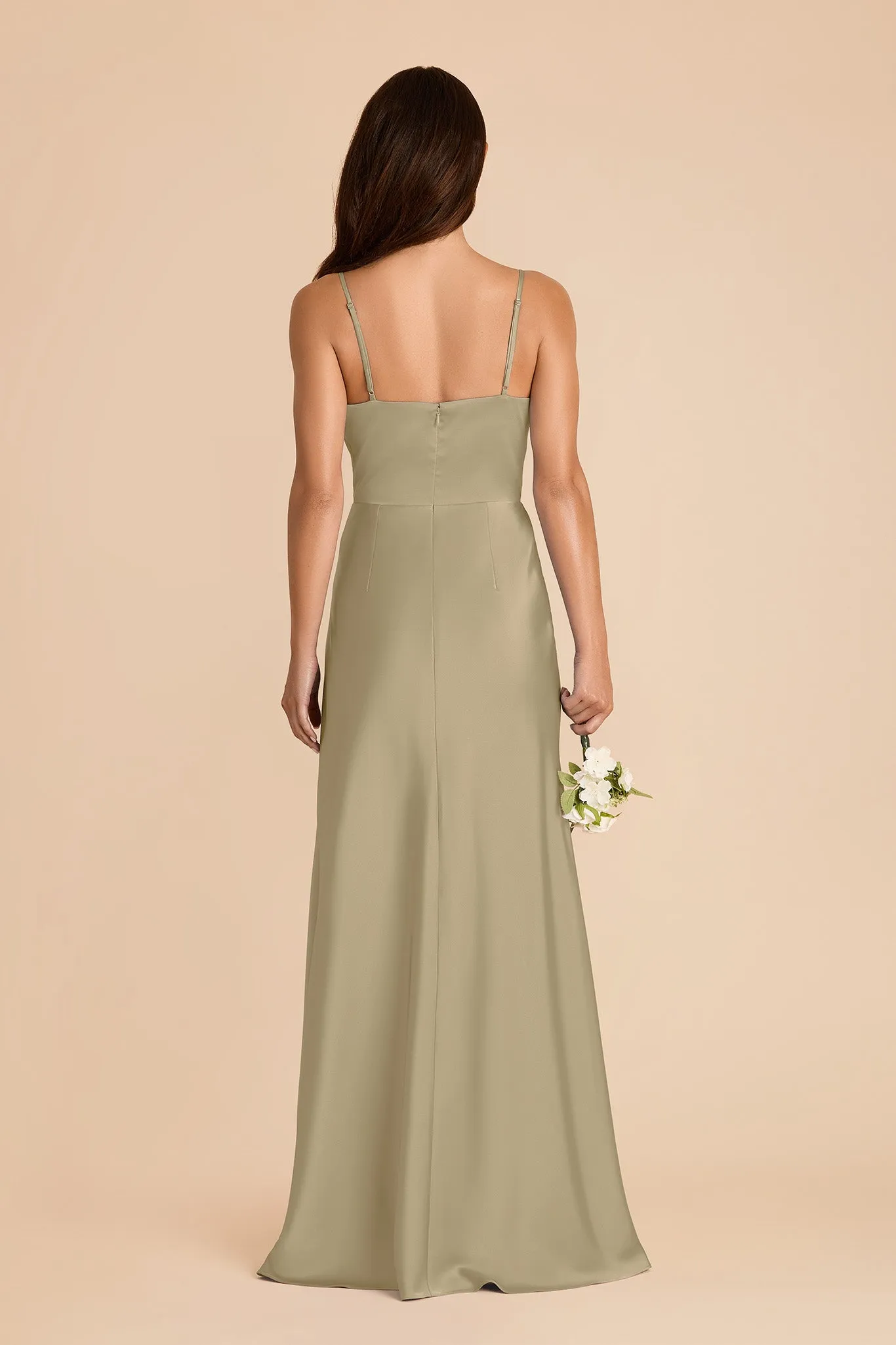 Theresa Matte Satin Dress - Moss Green sold by Birdy Grey product image thumbnail 5
