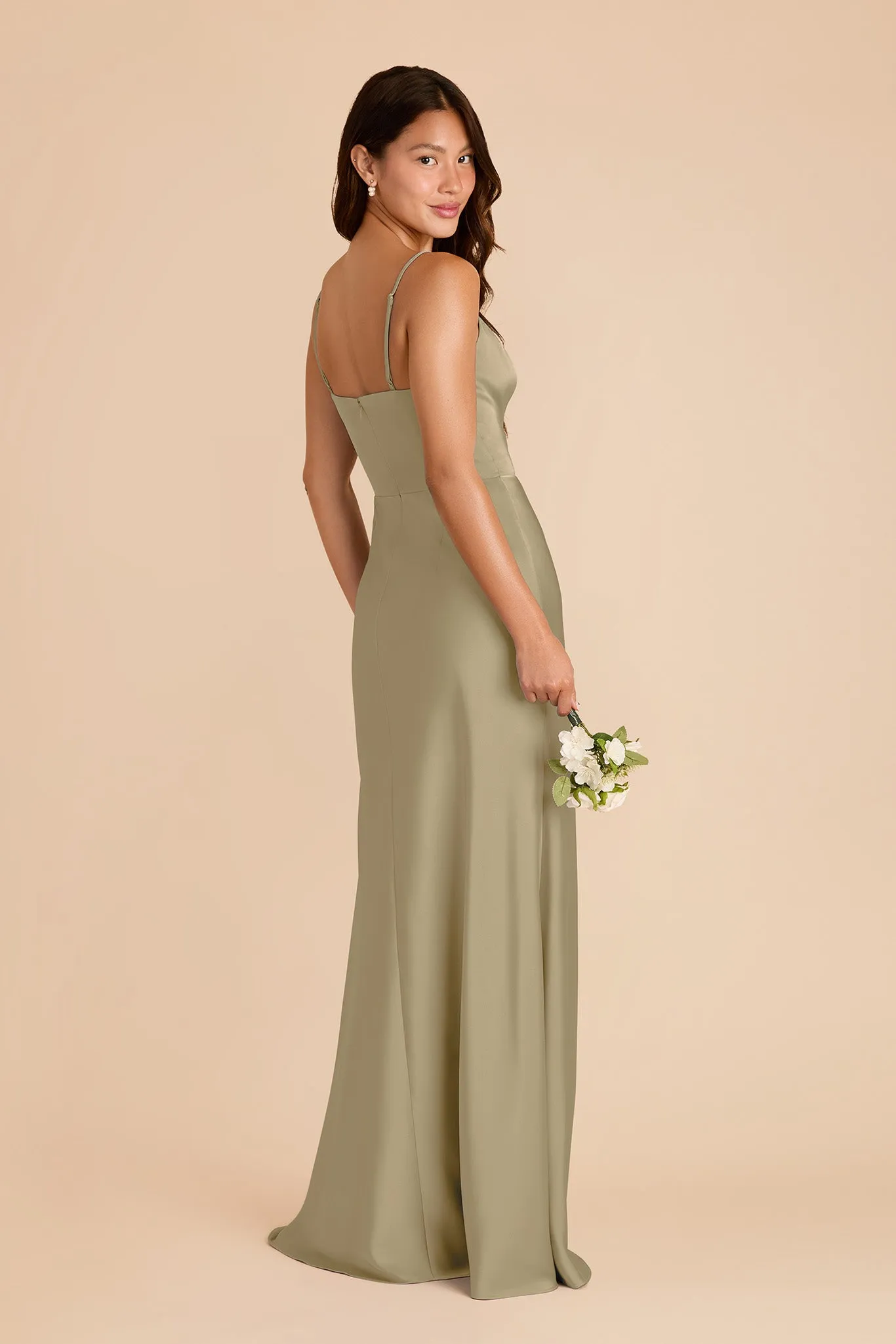 Theresa Matte Satin Dress - Moss Green sold by Birdy Grey product image thumbnail 4